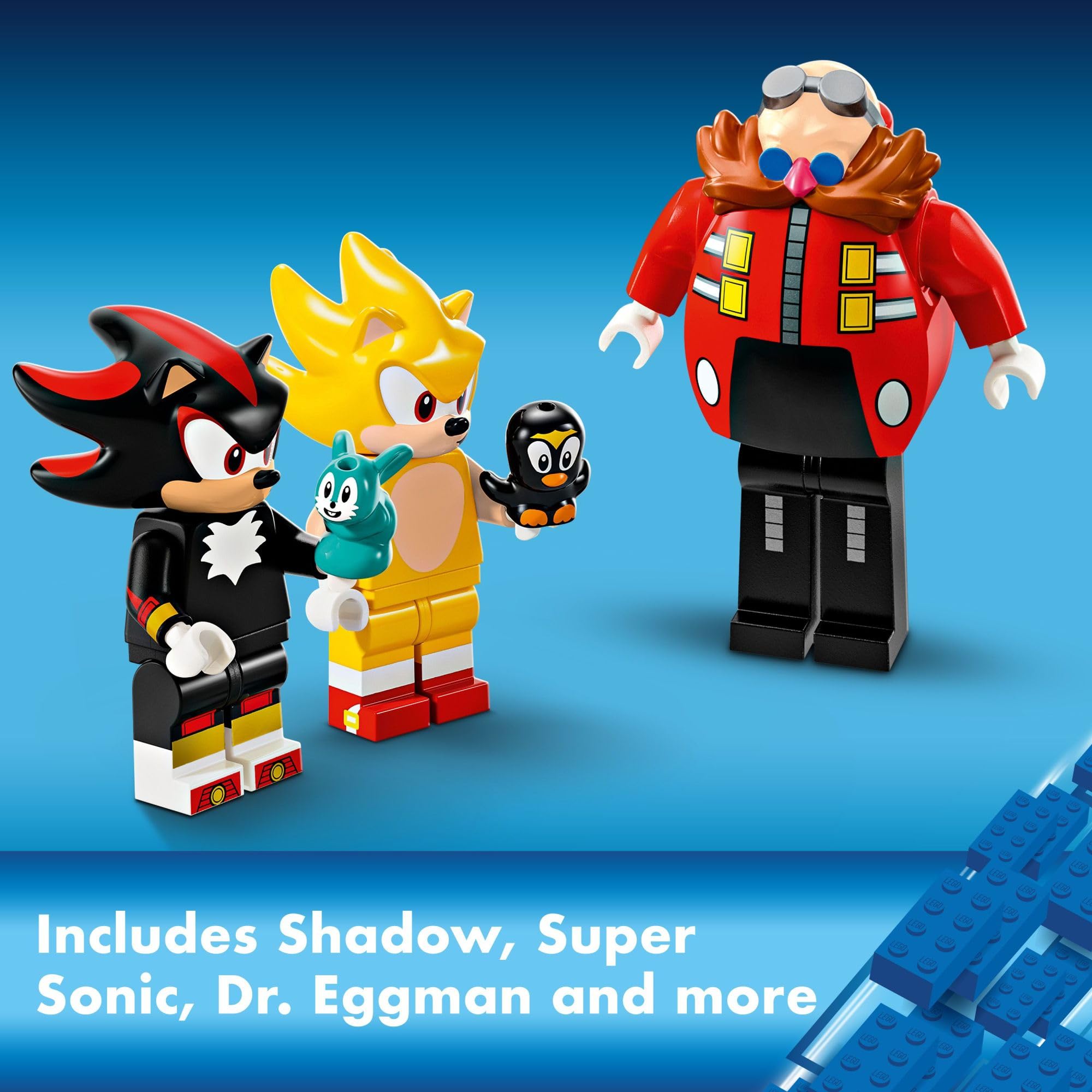 LEGO Sonic The Hedgehog 76999 Building Set - Super Sonic vs. Egg Drillster with Shadow & Dr. Eggman | Creative Construction Toy for Kids Ages 8+ | Perfect for Playtime, Birthday Gifts & Sonic Fans Collection