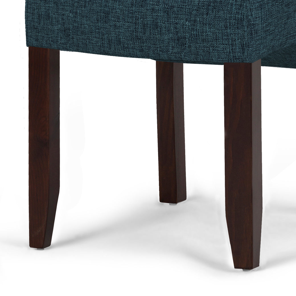 Premium Cosmopolitan Deluxe Tufted Parson Chairs (Set of 2) - Denim Blue Upholstered Dining Chairs for Kitchen, Dining Room & Home Office
