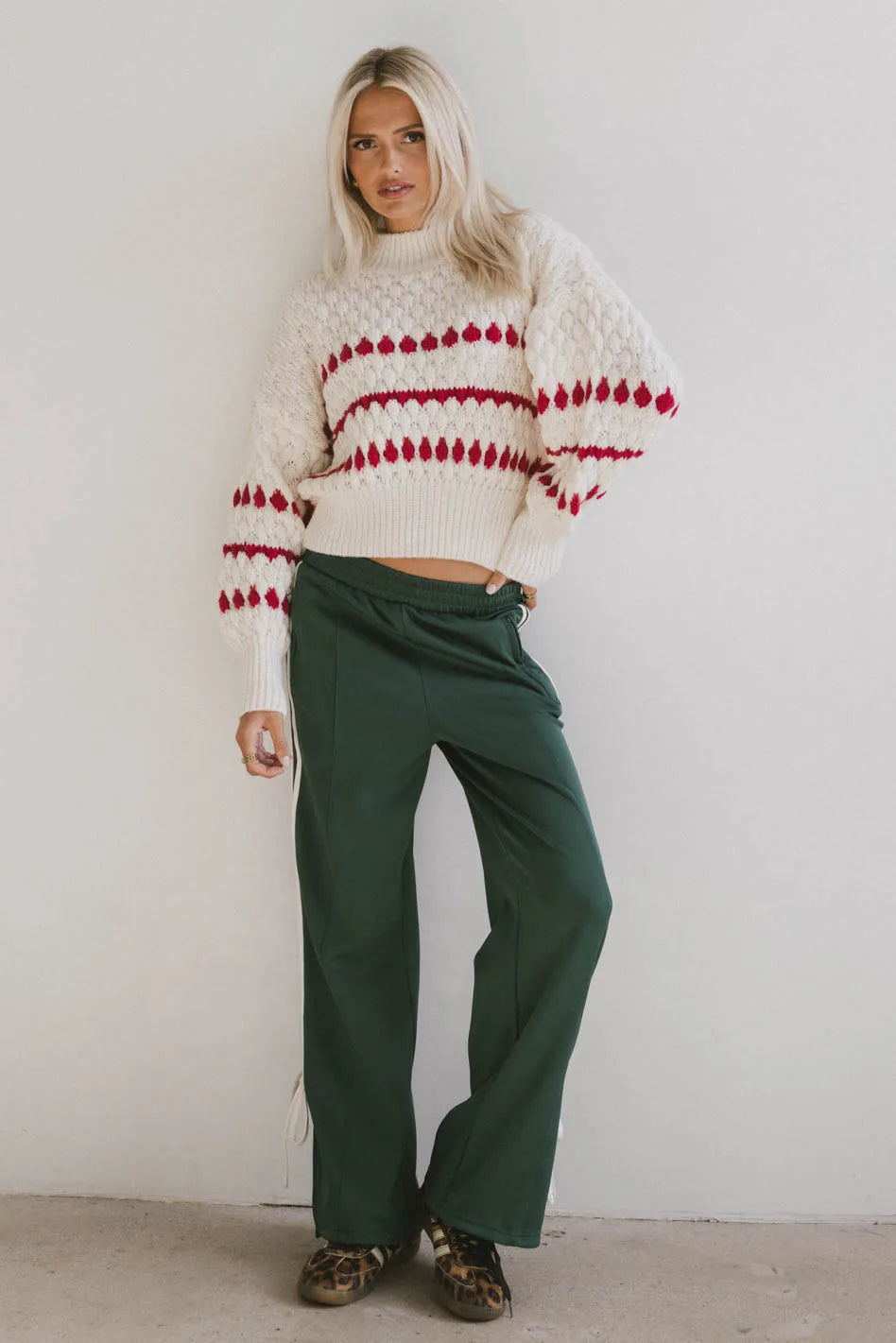 Astrid Green Track Pants for Women - Comfortable Athletic Joggers for Running, Yoga & Lounge Wear - FINAL SALE