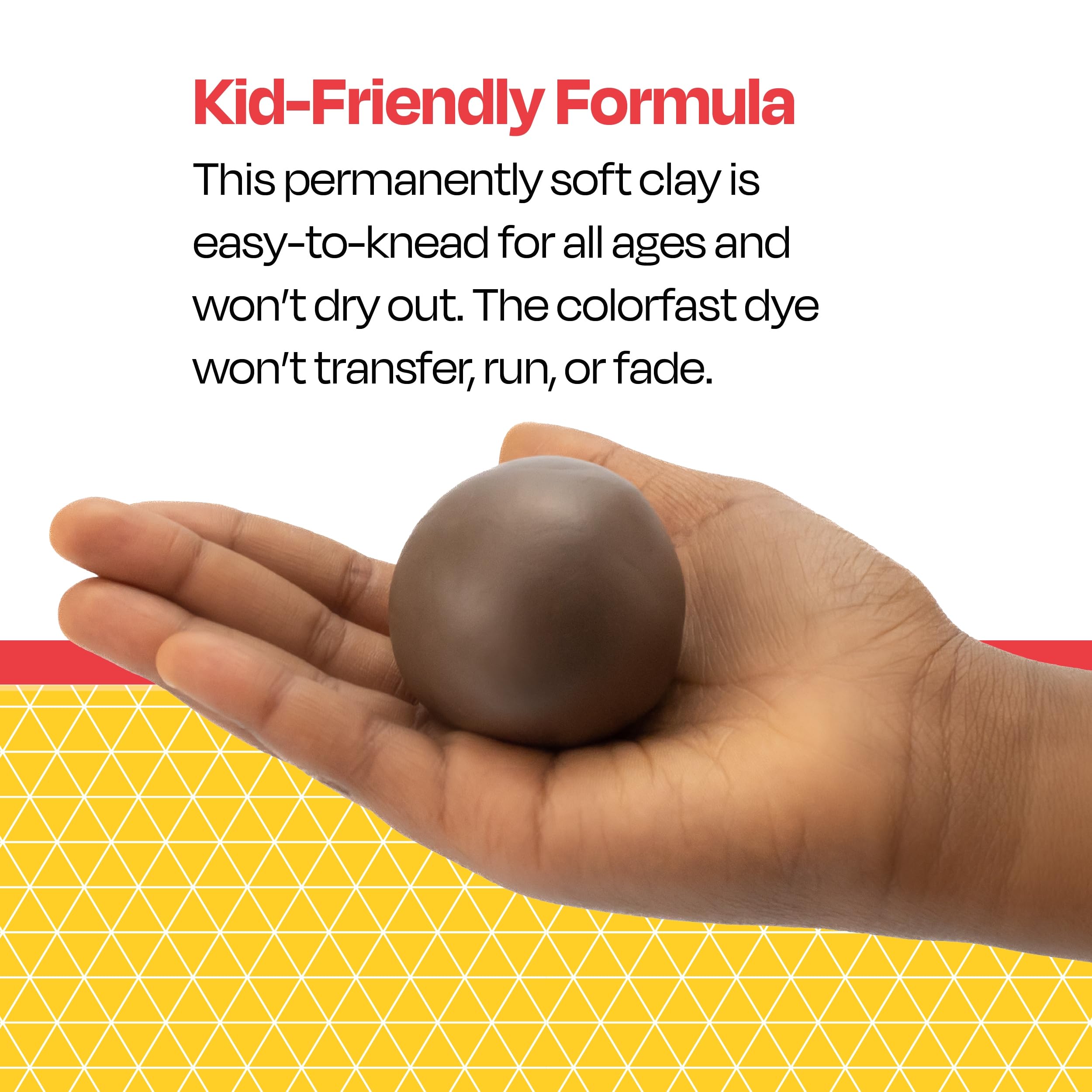 School Smart Non-Toxic Modeling Clay - 5 lbs, Soft & Permanent, Earthtone Colors for Kids & Adults - Perfect for Classroom Projects, DIY Crafts & Home Art Activities