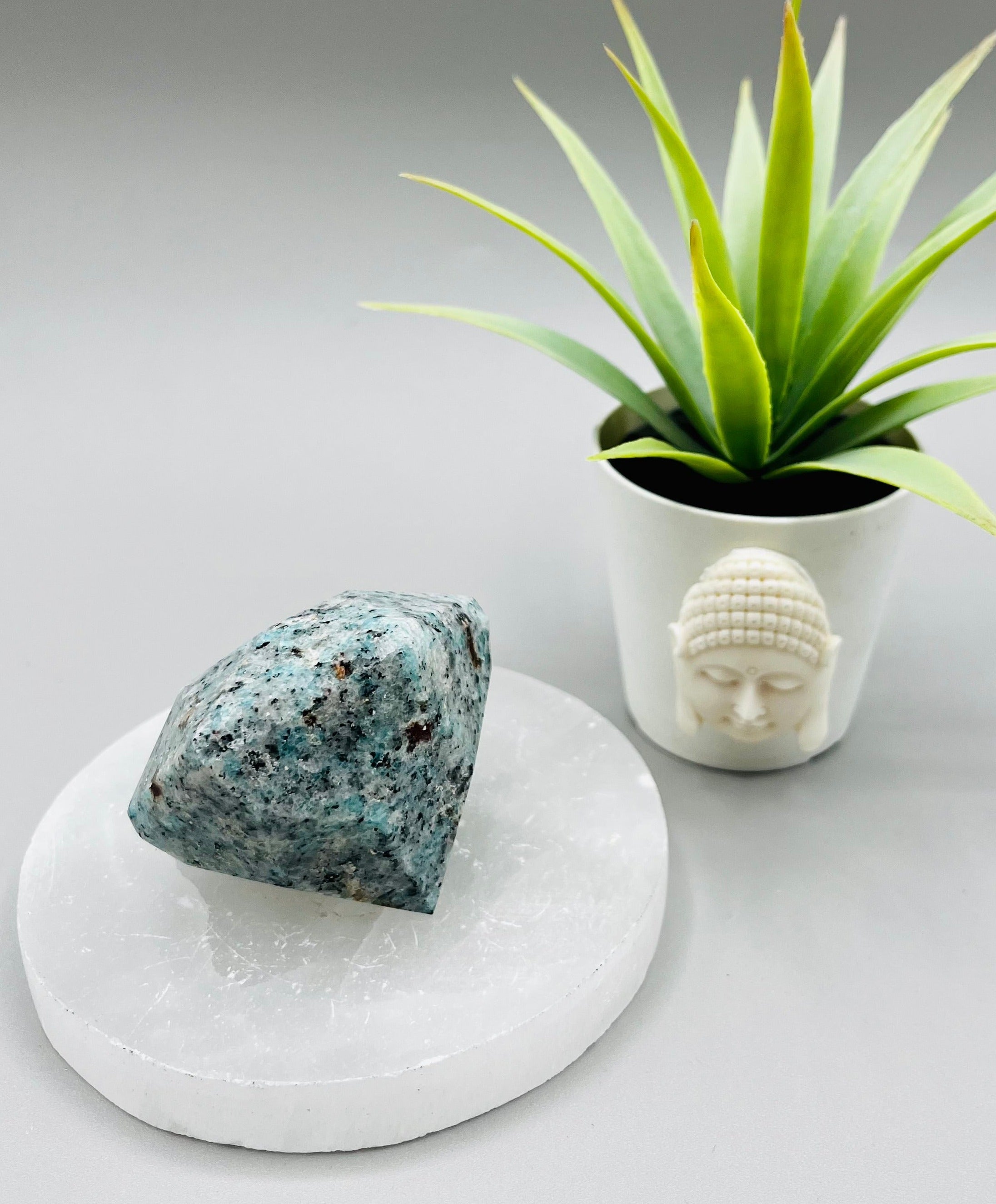 Natural Amazonite Stone Carving - Handcrafted Healing Crystal for Home Decor, Meditation & Spiritual Gifts | Perfect for Yoga Spaces, Office Desks & Reiki Healing