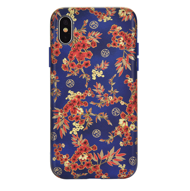 Cherry Blossom Floral Chrome iPhone Case - Elegant Pink Flower Design for iPhone 13/14/15 - Perfect for Spring Fashion & Everyday Protection