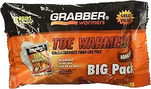 Grabber Toe Warmers 8 Pack - Long-Lasting Heat for Winter Outdoor Activities | Hiking, Skiing, Snowboarding & Cold Weather Comfort