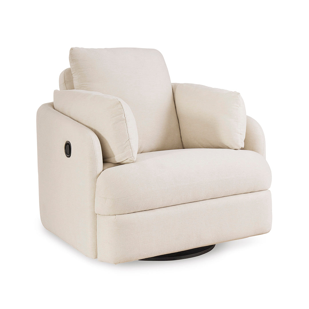 Modmax Swivel Glider Recliner Chair - 360 Degree Rotating Rocker Recliner with Smooth Gliding Motion, Padded Armrests & Lumbar Support - Perfect for Living Room, Nursery, or Home Theater Relaxation