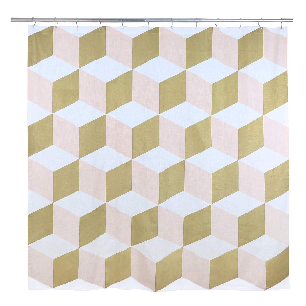 Elegant Palazzo Shower Curtain - Waterproof Bathroom Decor with Hooks, 72x72 Inches - Perfect for Vintage & Modern Bathrooms, Spa-Like Retreat