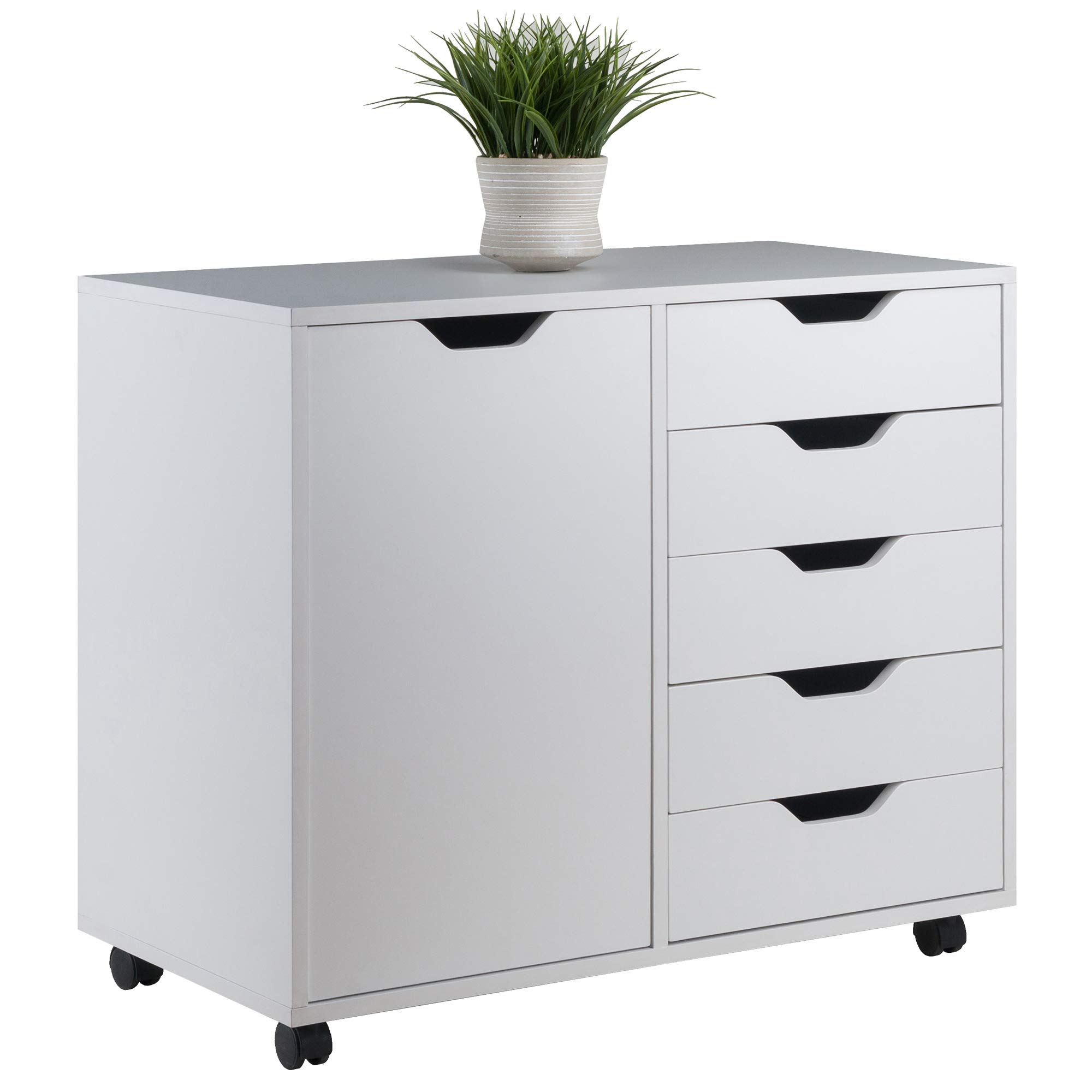 Winsome Wood Halifax White Storage Organizer for Home Office, Kitchen, Bathroom & Closet