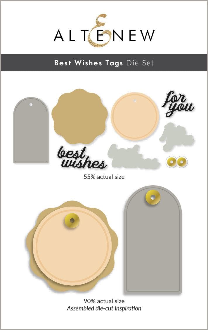 Best Wishes Tags Die Set for Card Making - Scrapbooking, Gift Tags & DIY Paper Crafts