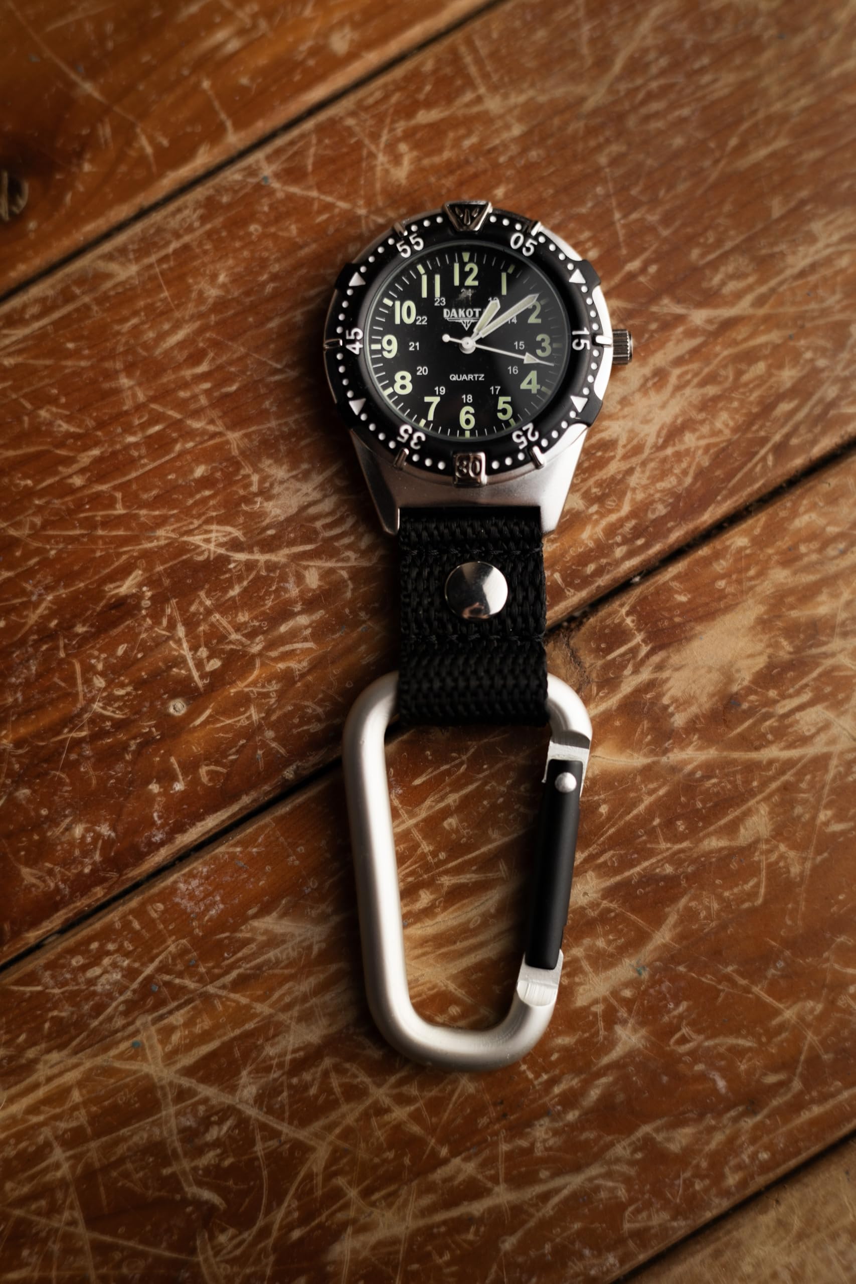 Tactical Digital Clip Watch for Outdoor & Fishing - Dual Time Alarm Timer