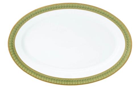 Arcades Green Oval Dish – Elegant Ceramic Serving Bowl for Salads, Pasta & Desserts | Perfect for Dining, Entertaining & Home Decor