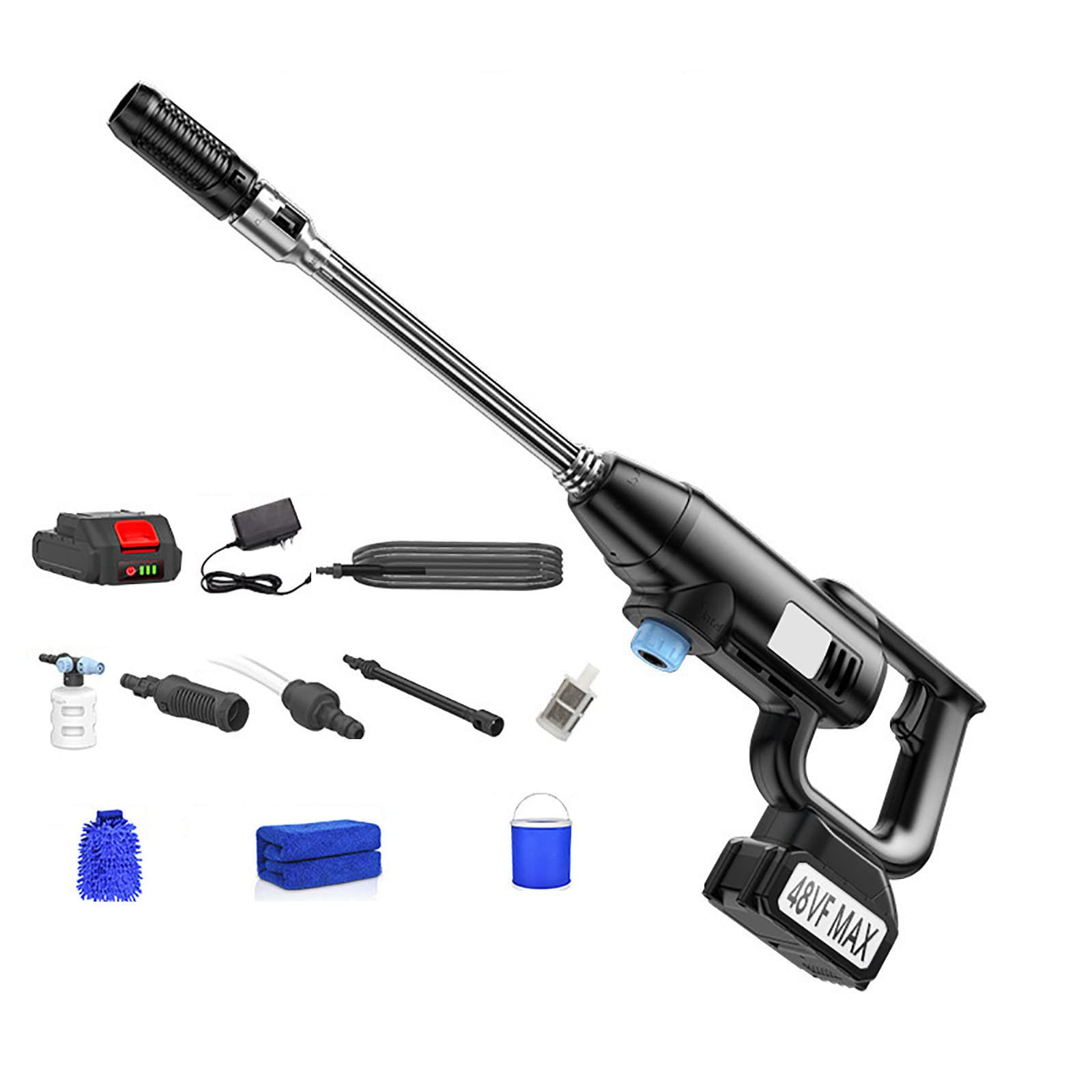200W Cordless Electric Power Washer - High Pressure Portable Pressure Washer for Cars, Fences, Patio Floors & Pool Cleaning | Ideal for Home, Garage & Outdoor Use