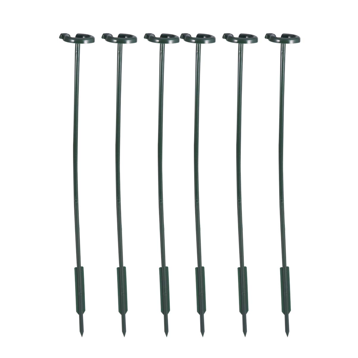 DOITOOL 6Pcs Plastic Plant Support Stakes - 8cm Orchid Stakes & Potted Plant Supports for Indoor/Outdoor Gardening, Flowers, Vegetables - Durable Garden Stakes for Home & Office Plants