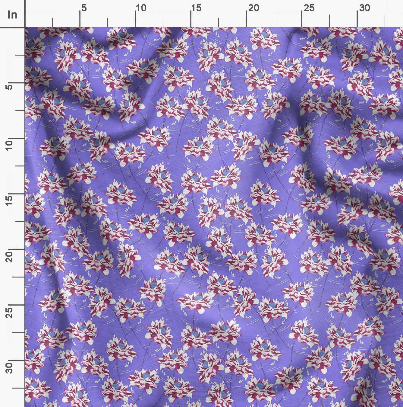 Soimoi Moss Georgette Brown Fabric by The Yard - 42 Inch Wide Floral Printed Fabric for Dresses, Curtains & DIY Crafts - Lightweight & Romantic Floral Pattern Material - Home Decor & Fashion Design
