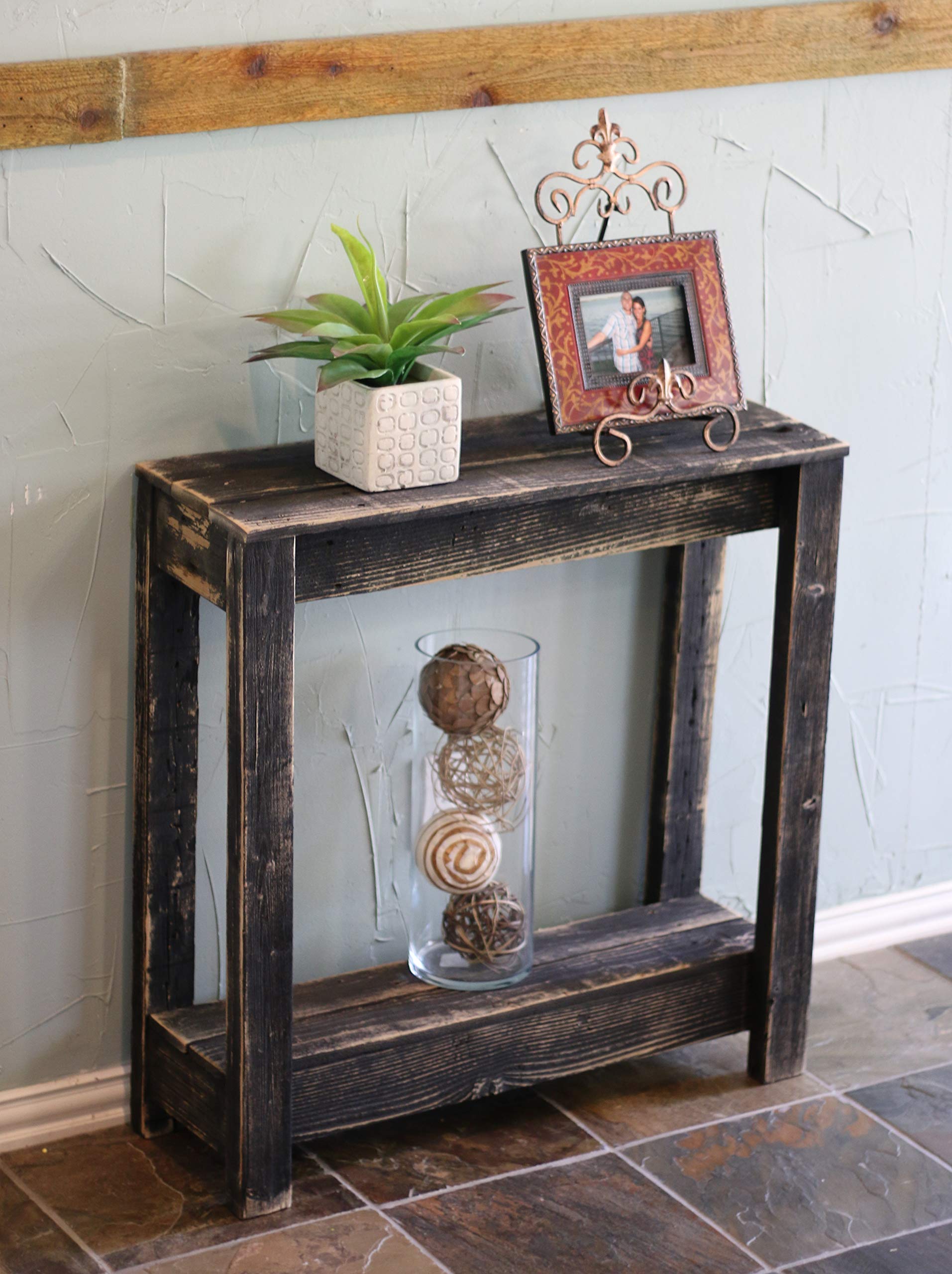 Doug and Cristy Designs Black Small Entryway Console Table - Stylish and Functional Hallway Furniture for Home Décor & Organization