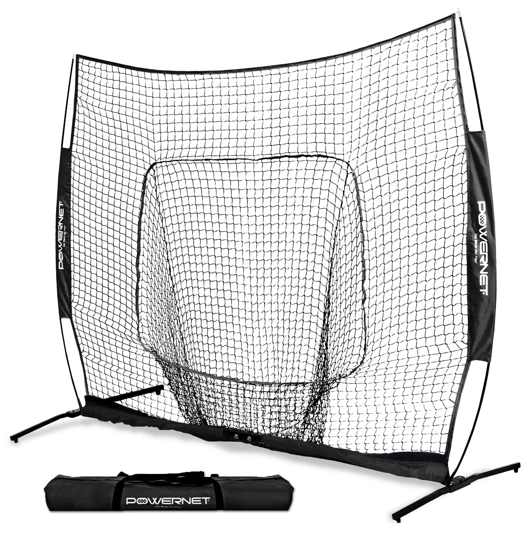 PowerNet 7x7 PRO Volleyball Net with Heavy-Duty One Piece Steel Frame - Perfect for Indoor & Outdoor Court Games, Backyard Play, and Professional Practice
