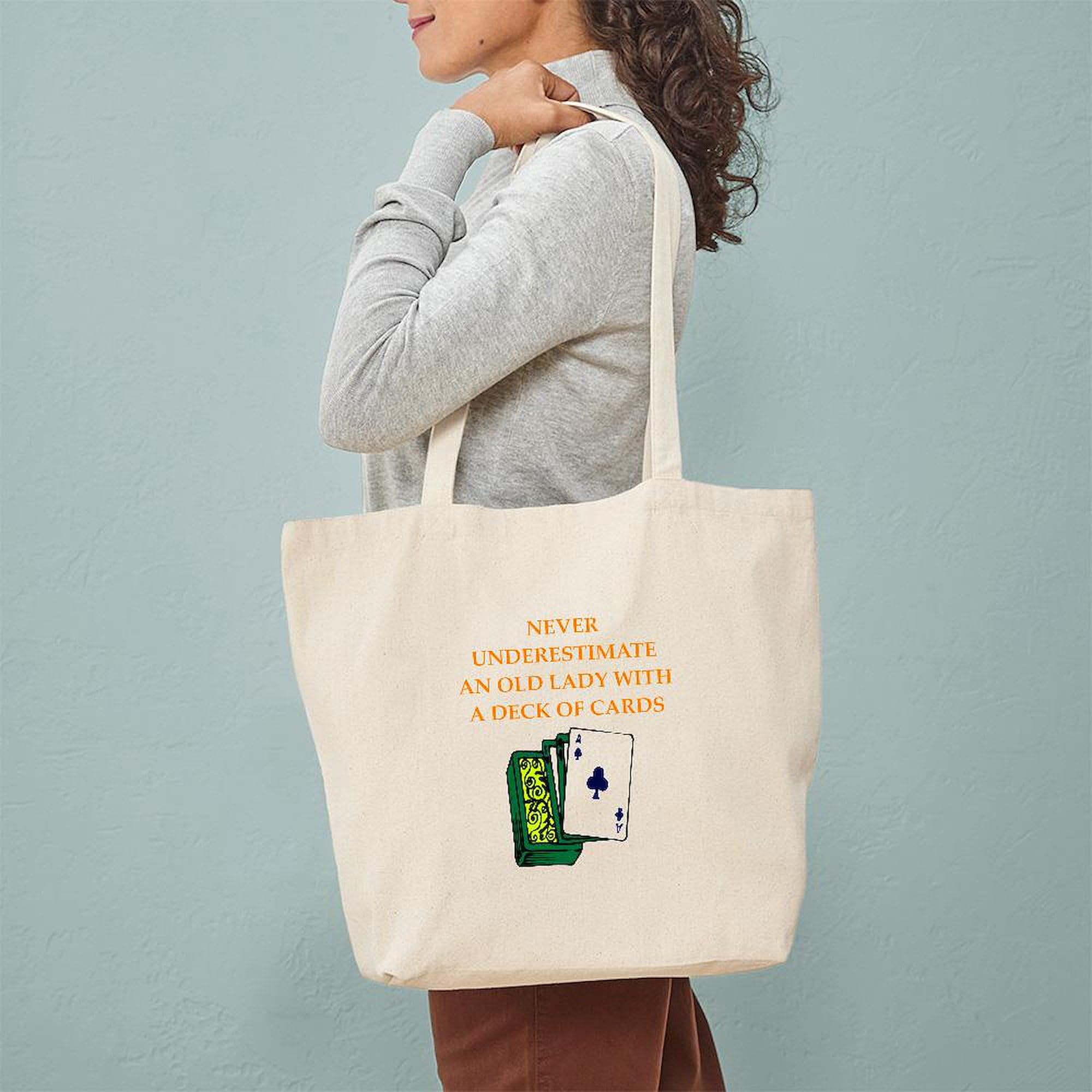 Funny Joke Tote Bag - Natural Canvas Reusable Shopping Bag for Groceries, Beach & Everyday Use | Eco-Friendly & Durable | CafePress