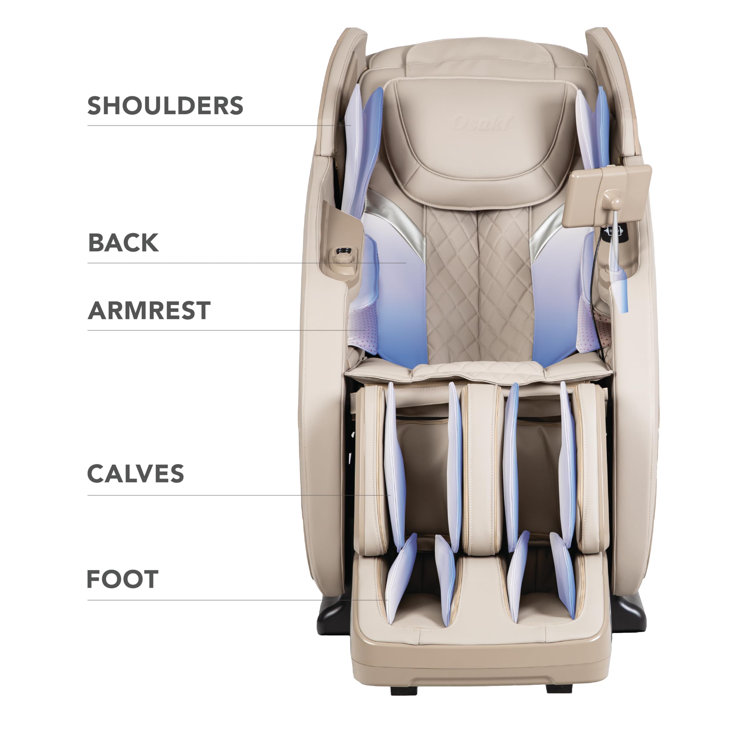Osaki OS-3D Champ II Full Body Massage Chair - 3D SL-Track, Zero Gravity, Lumbar Heating, Touchscreen & Auto Body Scan - Black | Perfect for Home, Office & Relaxation | Bluetooth Speaker Included