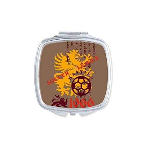 DIYthinker Medieval Dragon Soccer League Compact Double-Sided Pocket Mirror - Perfect for Makeup, Travel & Cosplay Accessories