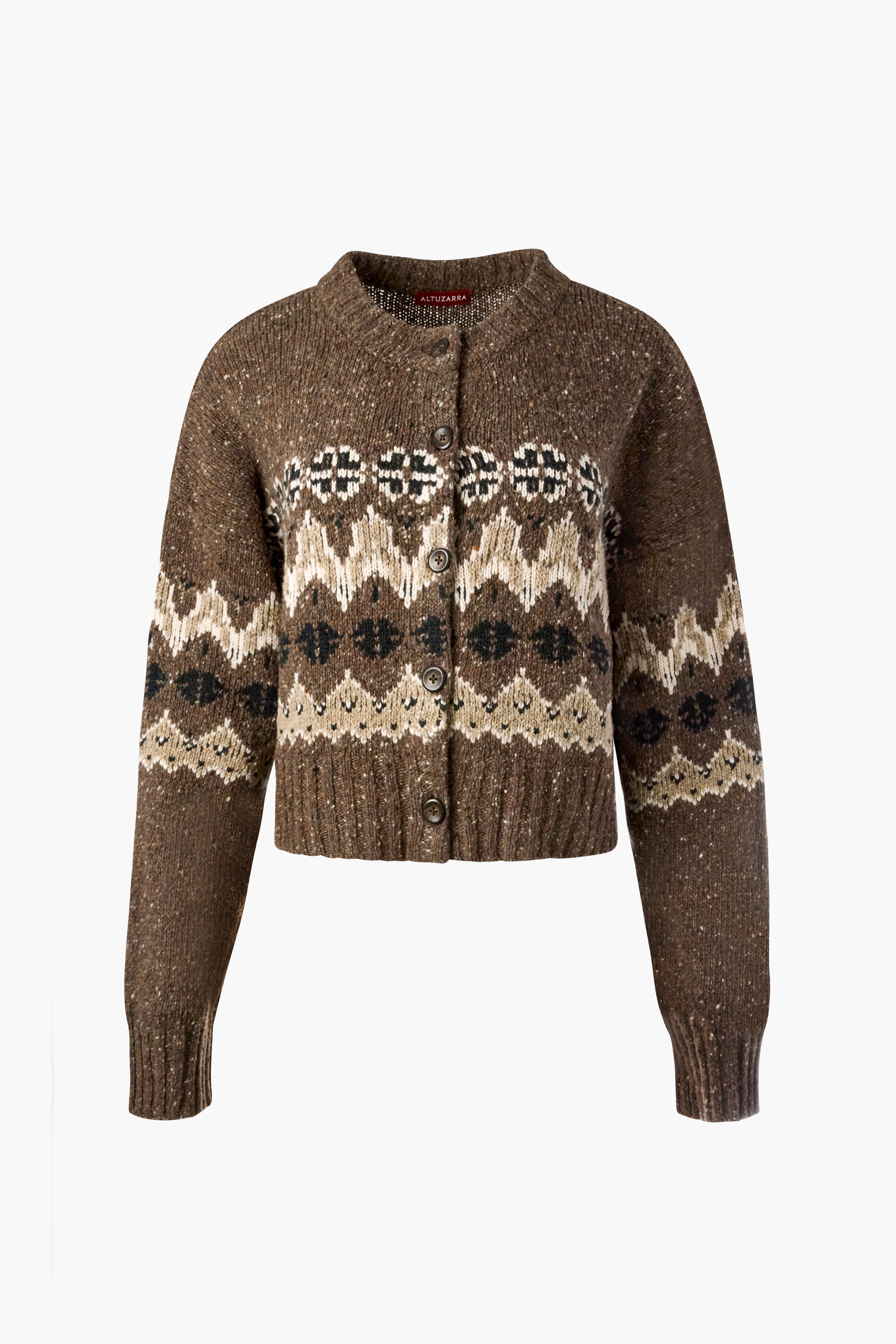 Women's Fair Isle Sweater in Oak Moss - Cozy Knit Pullover for Fall & Winter Outfits | Perfect for Casual Wear, Office, and Holiday Gatherings