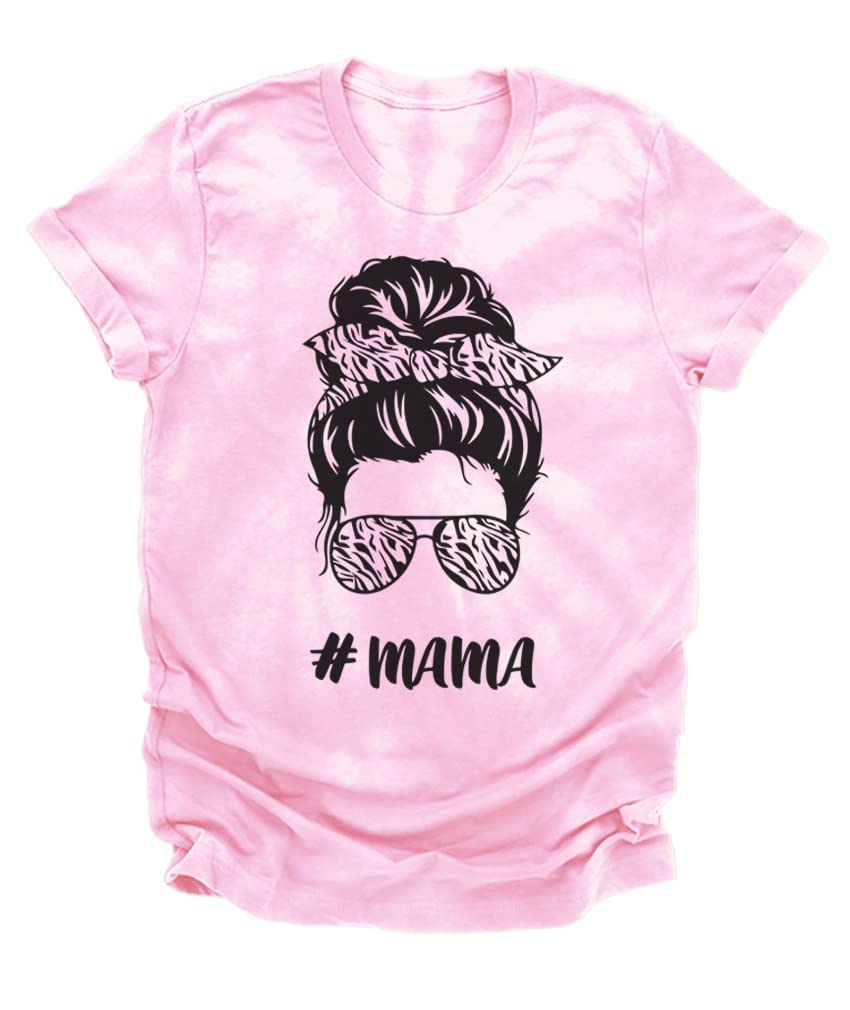 Trendy Tie Dye T-Shirts for Women - Comfortable Mom & Mama Shirts - Perfect for Mother's Day, Family Outings & Casual Wear
