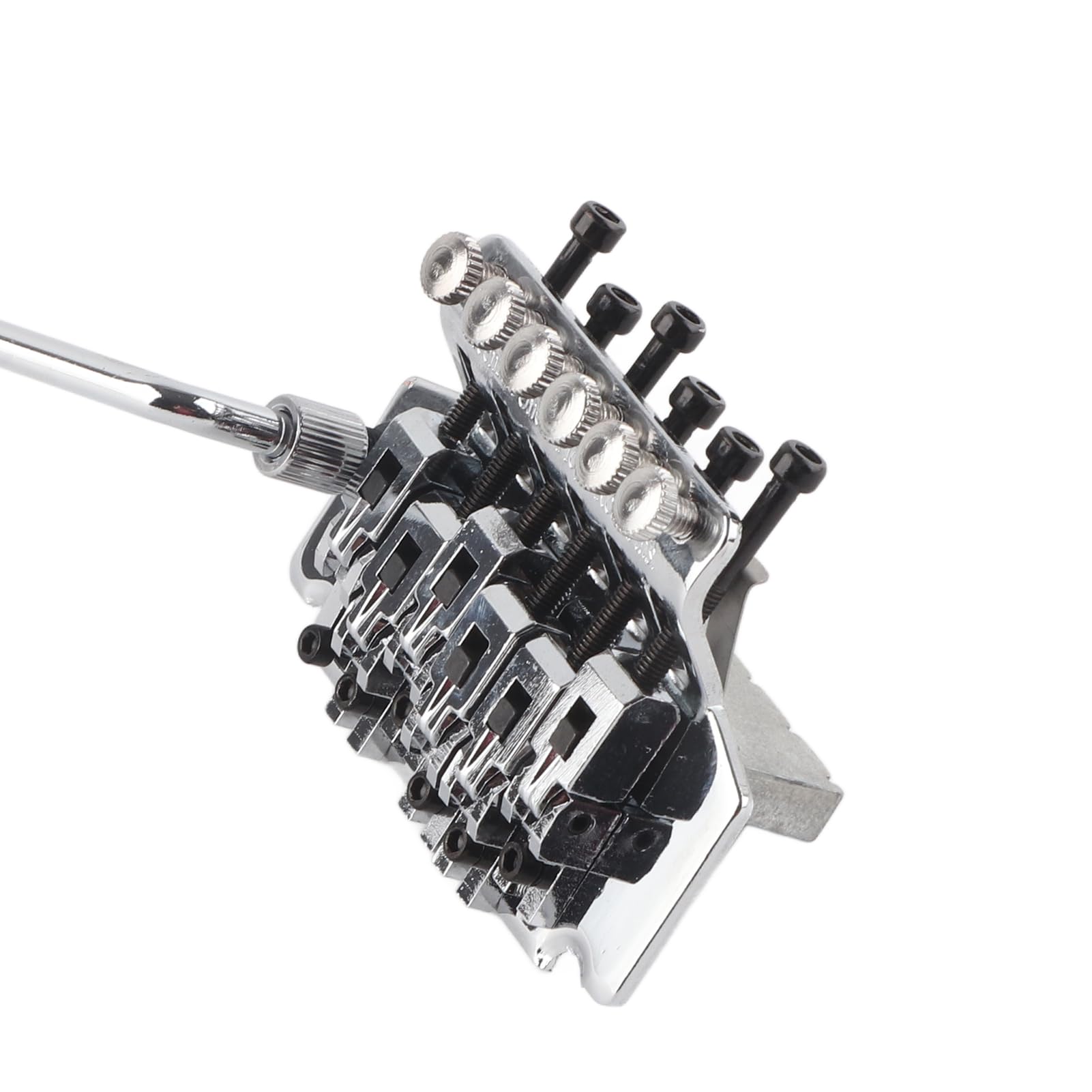 Premium Double Locking Tremolo Bridge System for ST Electric Guitar - Silver | Enhanced Tuning Stability & Sustain for Rock, Metal & Shredding Performances