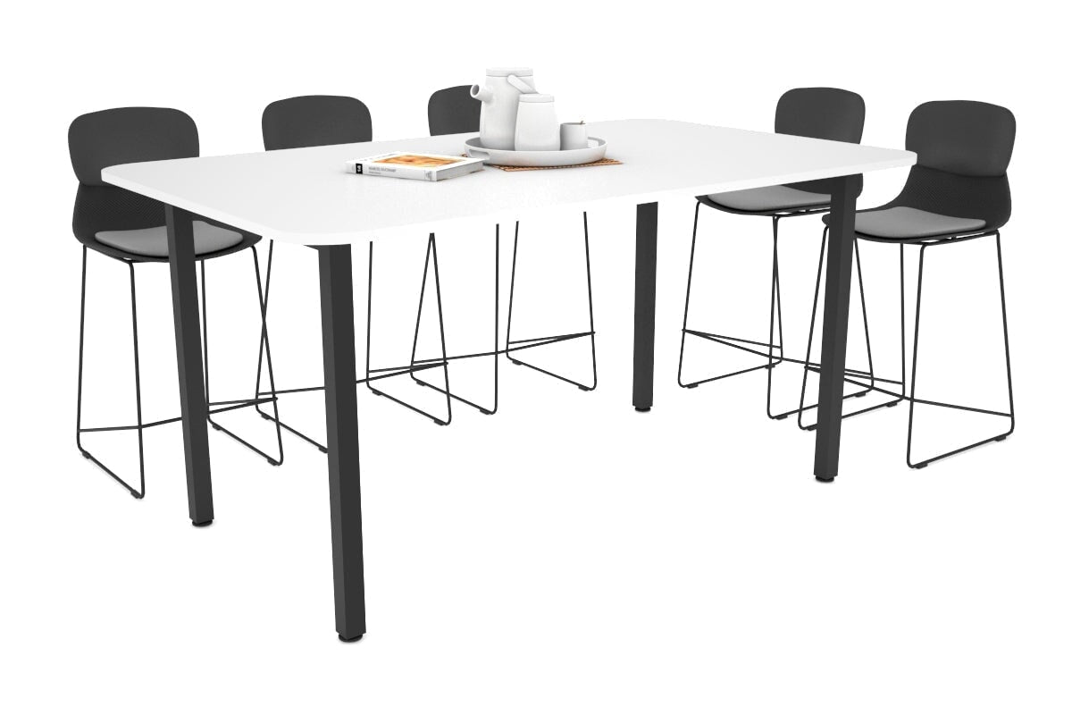 Quadro Square Legs Counter Table with Rounded Corners - 1800L x 1100W Modern Kitchen Island Bar Table - Perfect for Small Spaces, Dining & Entertaining
