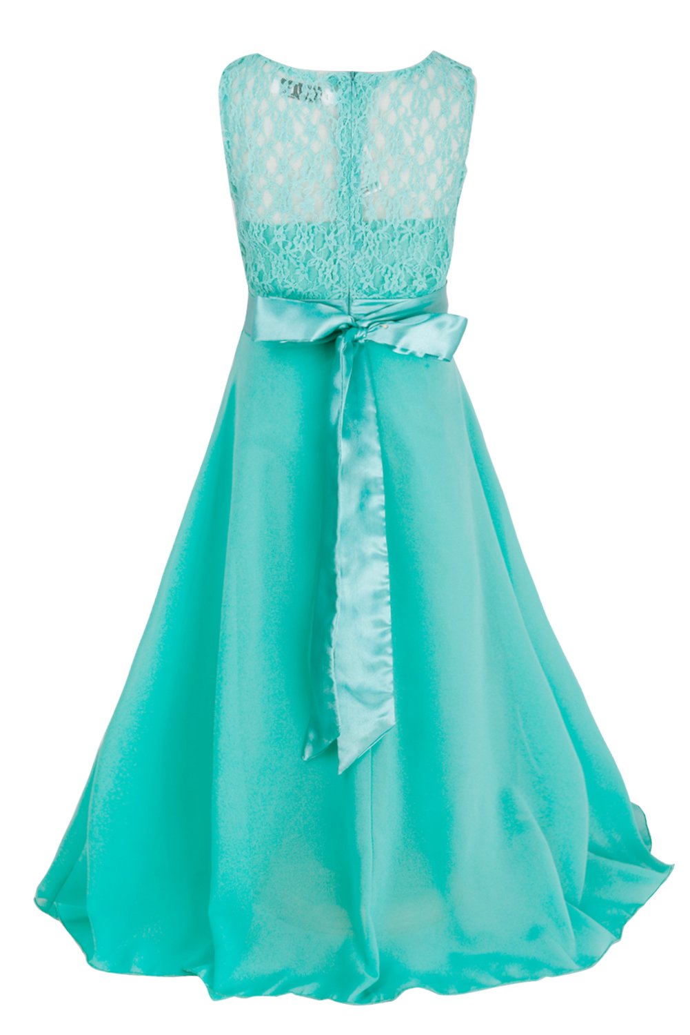 YiZYiF Girls Lace Maxi Dress for Wedding, Pageant & Formal Occasions - Elegant Chiffon Long Dress for Kids & Big Girls - Perfect for Birthday Parties, Dances & Special Events