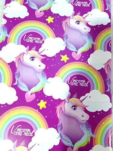 Premium Unicorn-Themed Wrapping Paper (5 Sheets) - Birthday Party Gift Wrap for Celebrations - Perfect for Kids' Birthday Parties, Baby Showers & Special Occasions