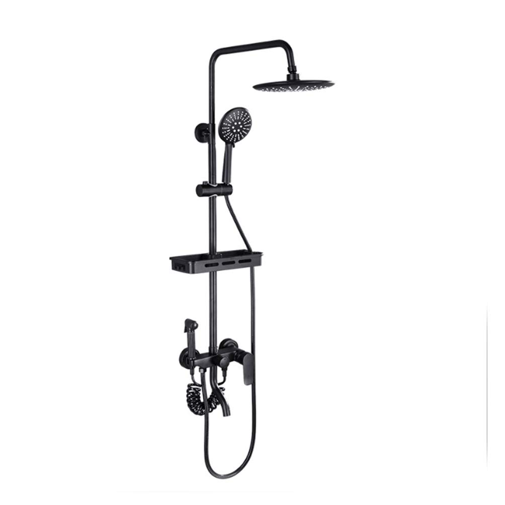Premium Black Bathroom Shower Set with Bidet Sprayer - Modern Mixer Tap & Bathtub Faucet Combo for Spa-Like Experience | Perfect for Master Bathrooms, Guest Suites & Luxury Home Renovations