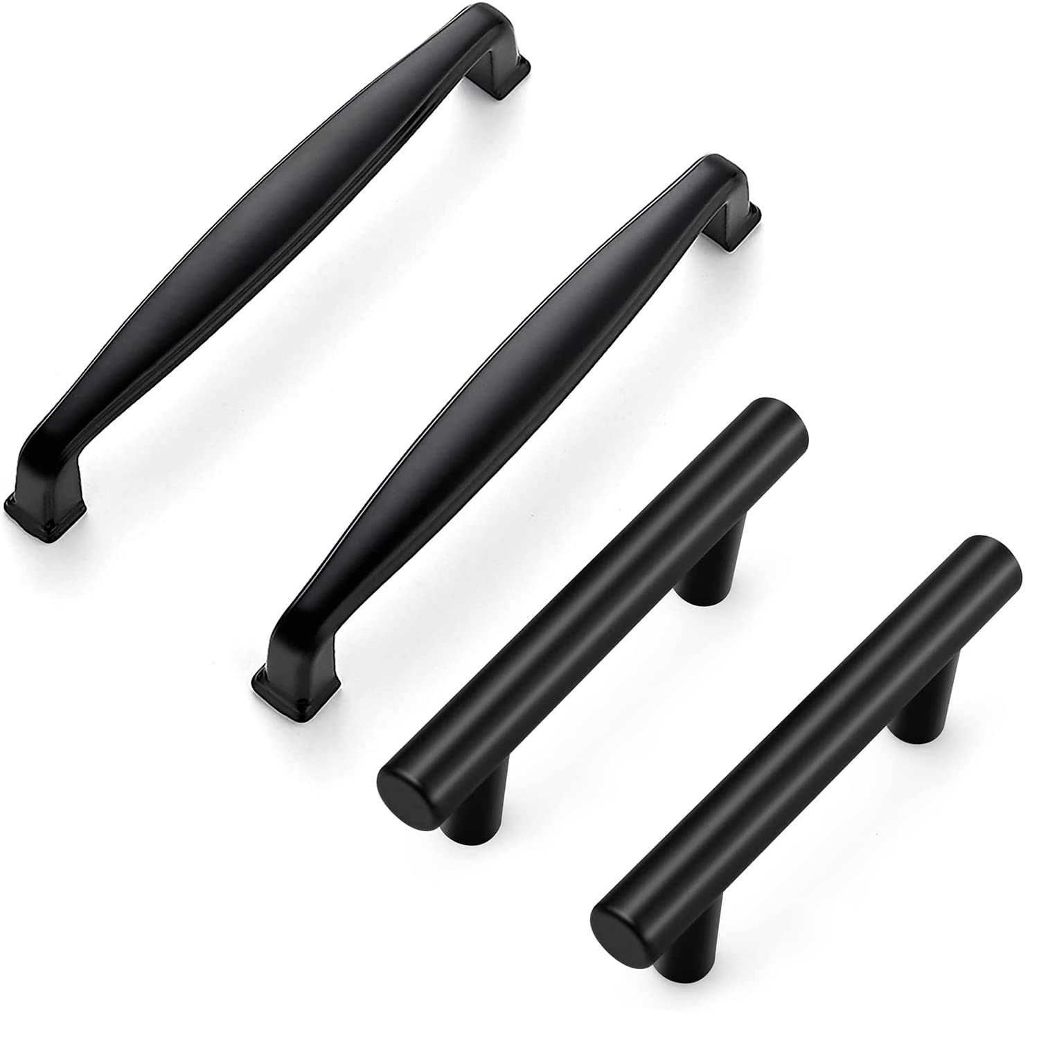 Ravinte 30-Pack 5 Inch & 4 Inch Matte Black Kitchen Cabinet Handles and Pulls - Modern Drawer Knobs for Home, Office, and Restaurant Cabinets
