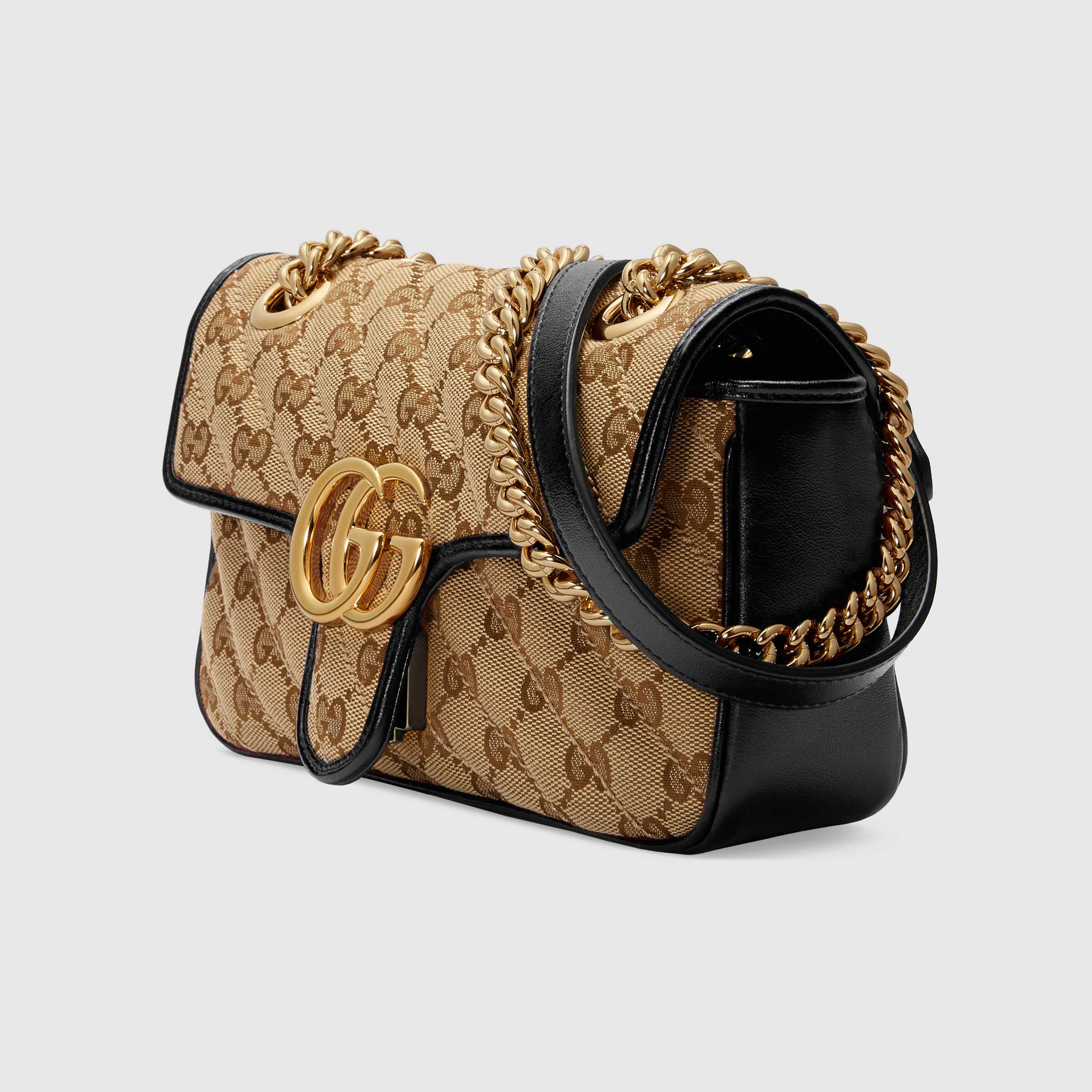 Original Gucci GG Marmont Mini Bag in GG Canvas - Luxury Crossbody Purse for Women, Perfect for Date Night & Evening Events