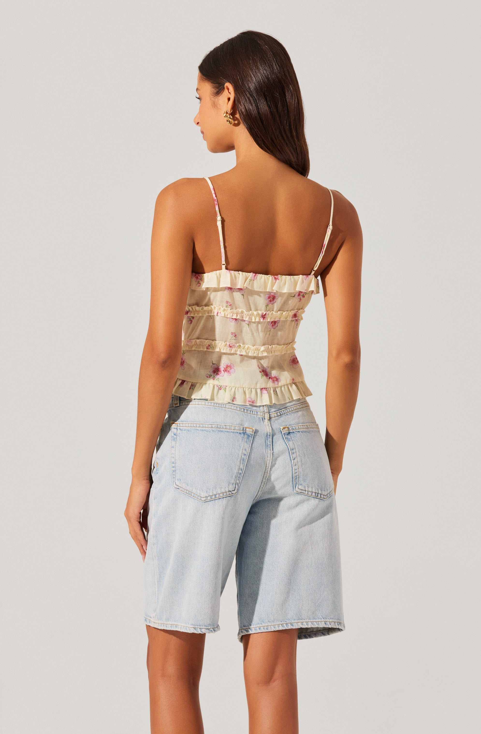 Islah Floral Tie Front Top - Women's Elegant Blouse for Summer, Office & Date Night Outfits | Perfect for Casual Wear, Parties & Special Occasions
