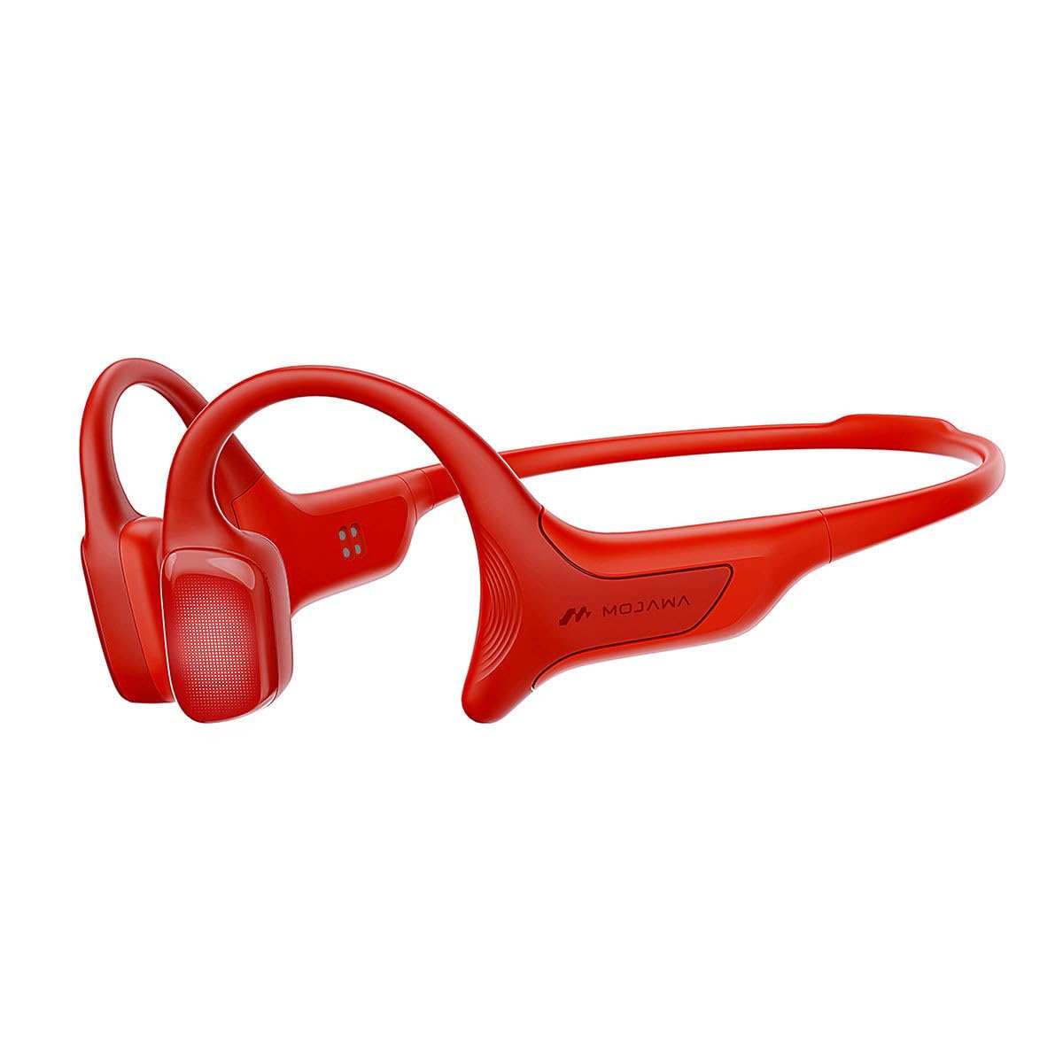 HaptiFit Terra Advanced Smart Sports Wearable - Open Ear Bluetooth Bone Conduction Headphones with Mic, 32GB MP3 Player, IPX8 Waterproof Wireless Earphones for Running, Swimming, Cycling & Workouts (Red) | Perfect for Outdoor Activities, Gym Training & Water Sports