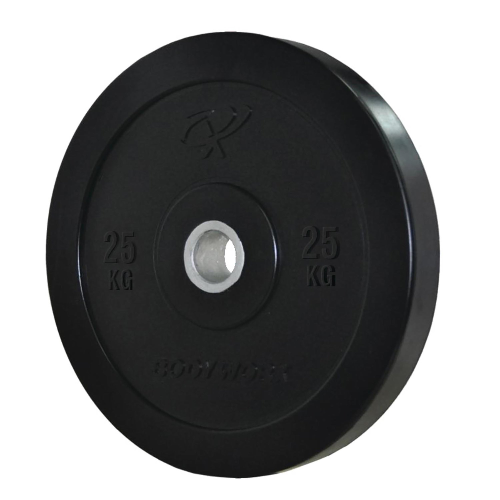 25Kg Black Bumper Weight Plate - Olympic Standard Rubber Coated Gym Plate for CrossFit, Powerlifting & Home Workouts