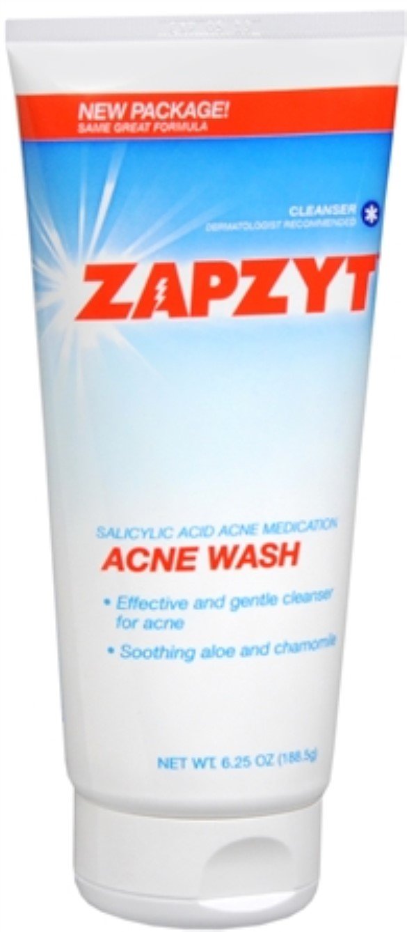 ZAPZYT Acne Wash 6.25 oz - Best Acne Treatment for Face & Body - Salicylic Acid Face Wash for Clear Skin - Perfect for Daily Skincare Routine & Acne-Prone Skin