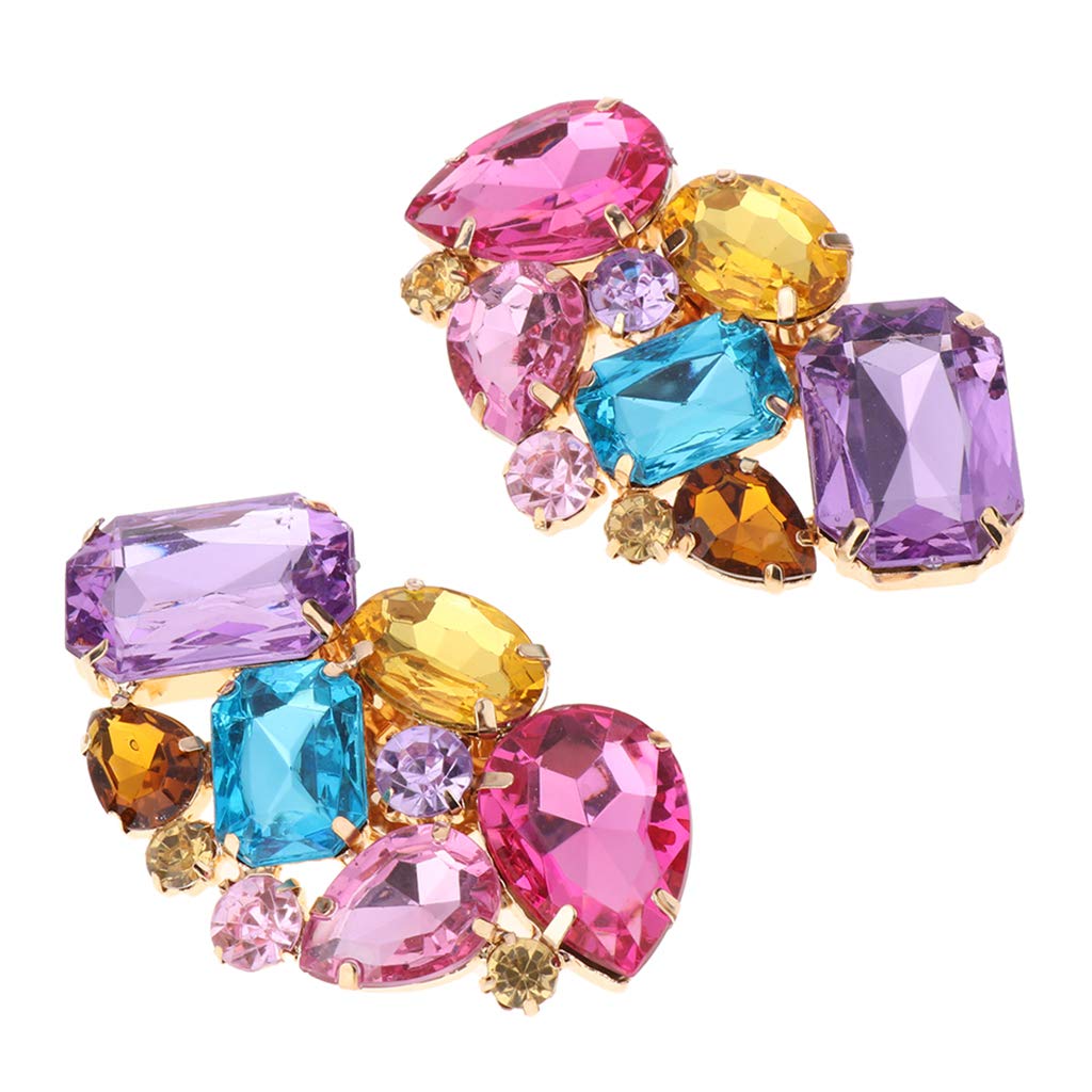LoveinDIY 2PCS Rhinestone Shoe Charms - Detachable Buckle Decor for Wedding, Party & Prom Shoes - Elegant Footwear Accessories for Bridesmaids, Dancers & Special Occasions