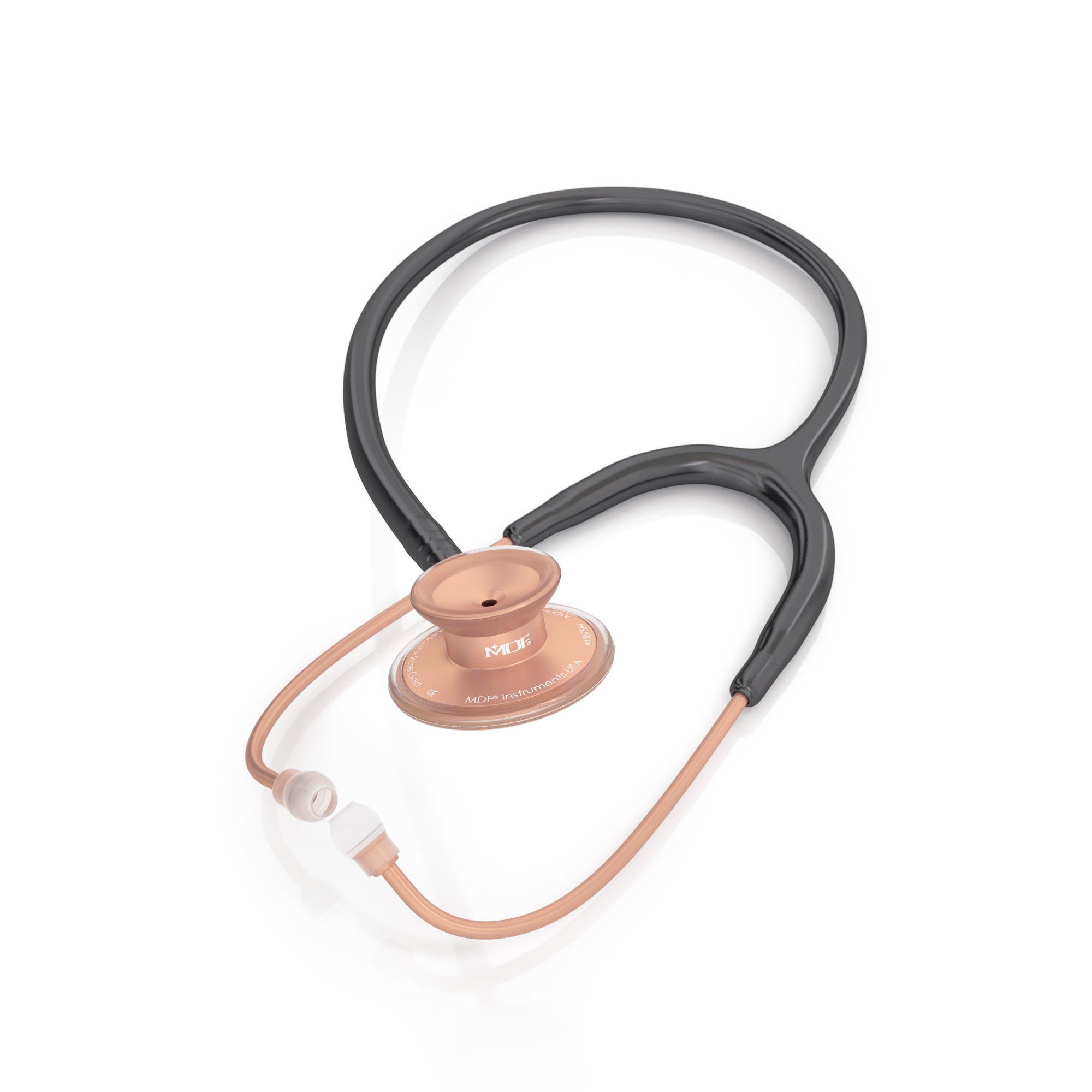 Premium Acoustica® Stethoscope - Black & Matte Rose Gold | Professional Medical Equipment for Doctors, Nurses & Students | Ideal for Clinical Use, Patient Exams & Healthcare Training