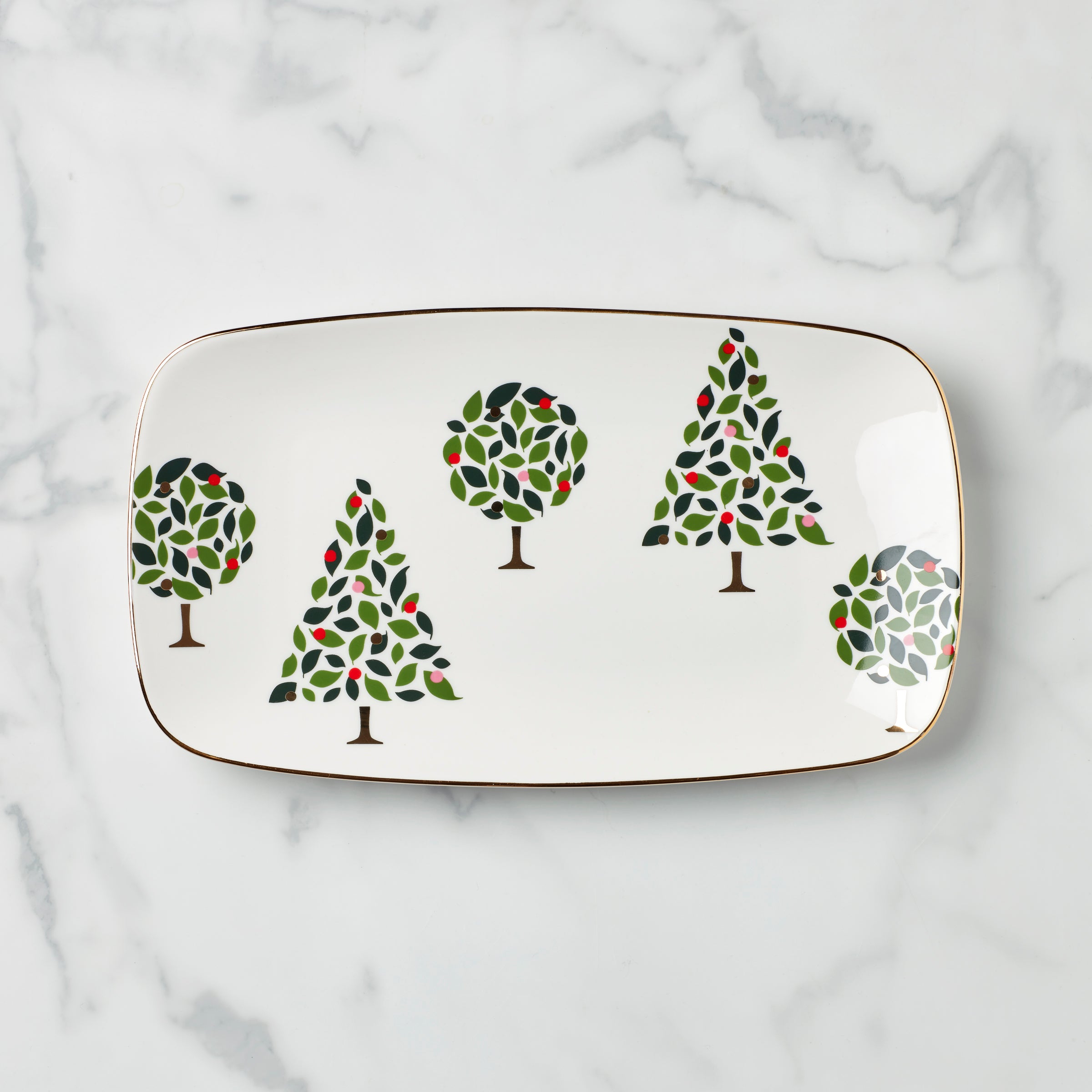 Evergreen Hors d'Oeuvres Serving Tray - Elegant Appetizer Platter for Parties, Weddings & Entertaining - Perfect for Cheese, Fruits & Finger Foods