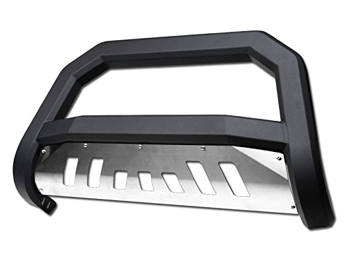 **Matte Black Bull Bar & Skid Plate - Heavy Duty Bumper Guard for 2005-2016 Nissan Frontier & Xterra | Off-Road Protection & Style**    *Use Case: Enhances vehicle protection during off-road adventures while adding a rugged, stylish look to your Nissan Frontier or Xterra.*