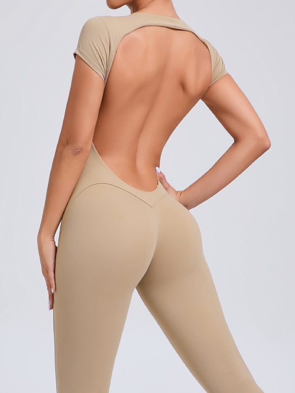 ZASUWA Women's Sexy Backless U-Neck Jumpsuit - Elegant One Piece Romper for Night Out, Party, or Date Night