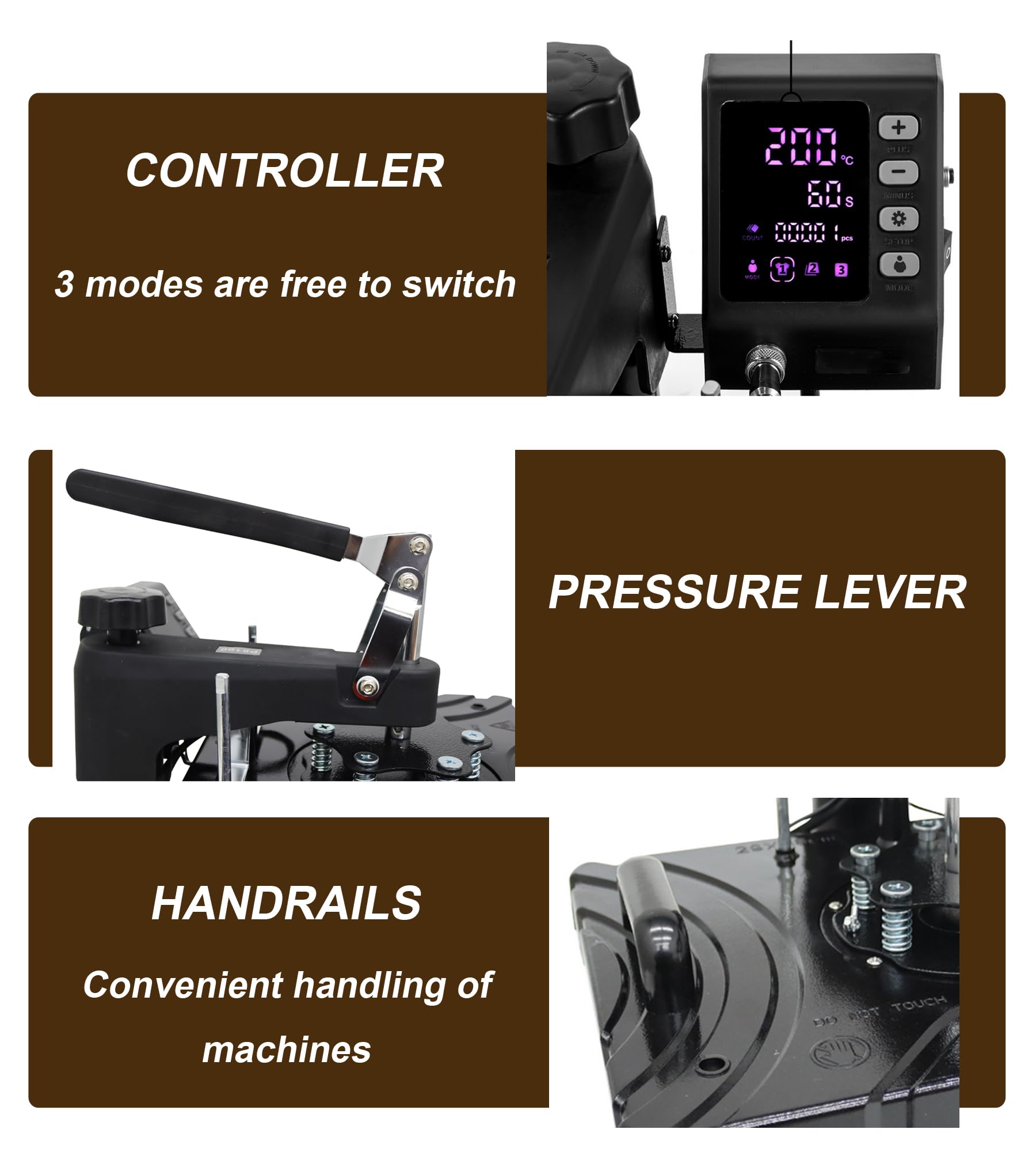 TECHTONGDA 5-in-1 Heat Press Machine 110V | Multifunctional Sublimation Machine with Double-Tube Heating for T-Shirts, Hats & Mugs | Perfect for DIY Custom Apparel, Promotional Products & Small Business Printing