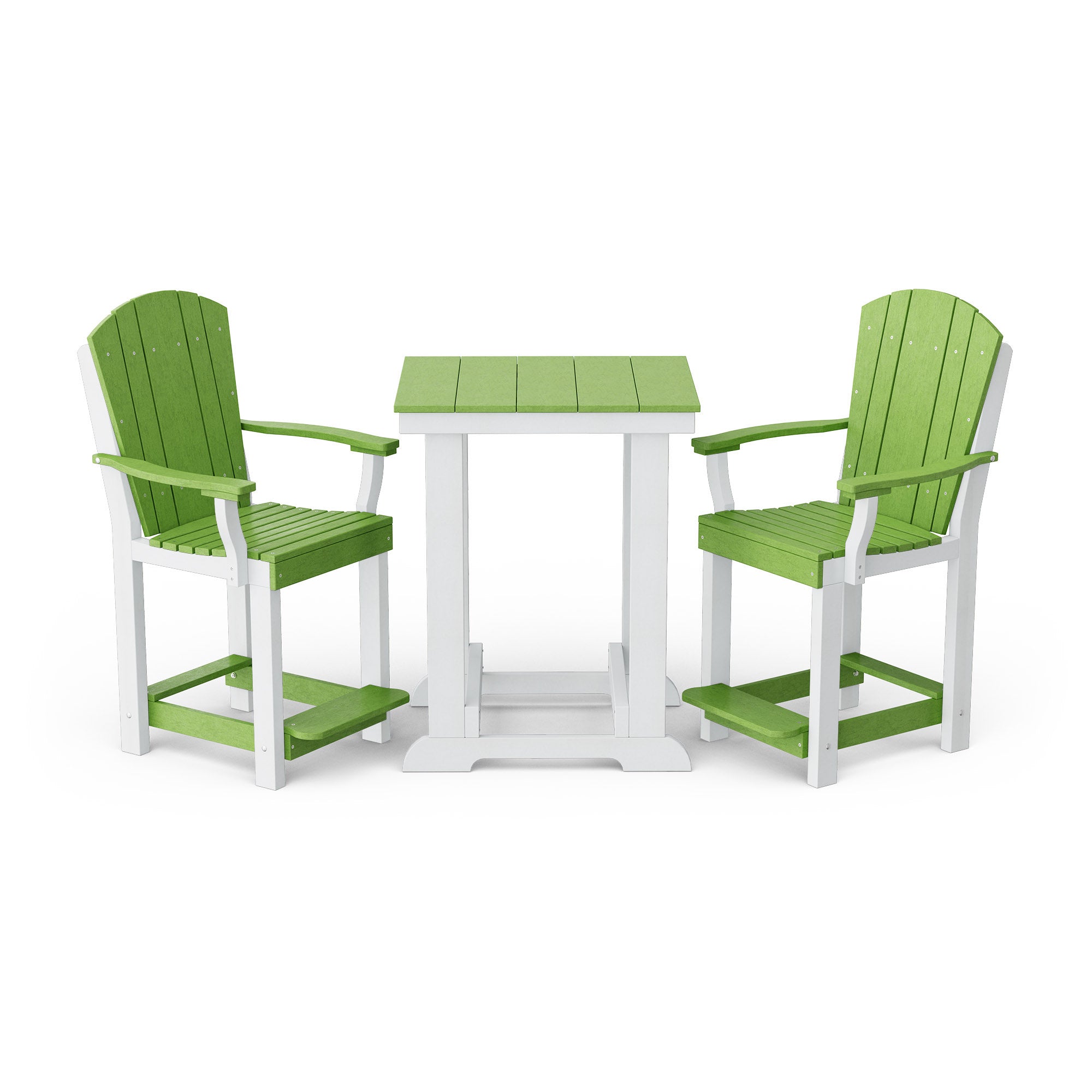 Heritage 3-Piece Patio Counter Height Bar Set - Outdoor Bistro Table & Stools for Backyard, Deck, Garden, Poolside Dining & Entertaining