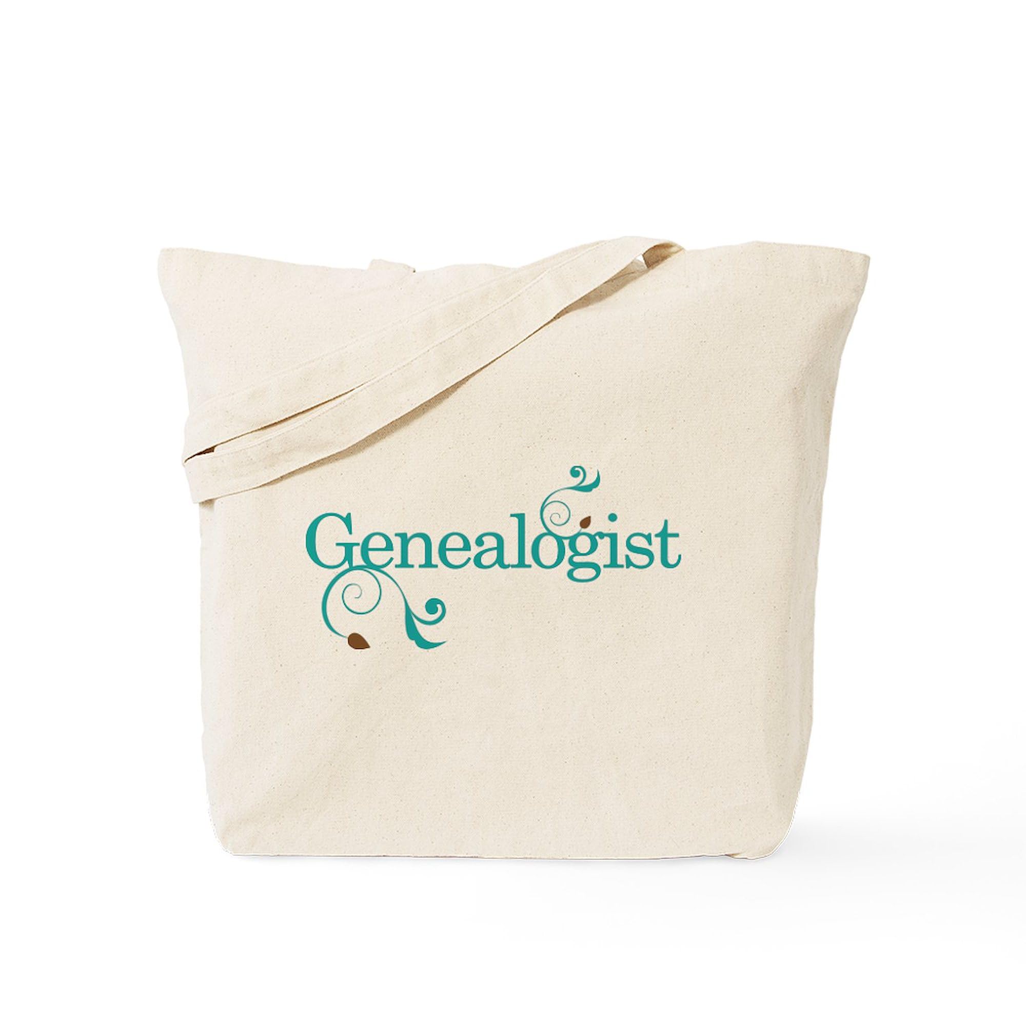 Genealogist Gift Tote Bag - Natural Canvas Reusable Shopping Tote for Genealogy Enthusiasts - Perfect for Library Research, Family Reunions & Genealogy Conferences