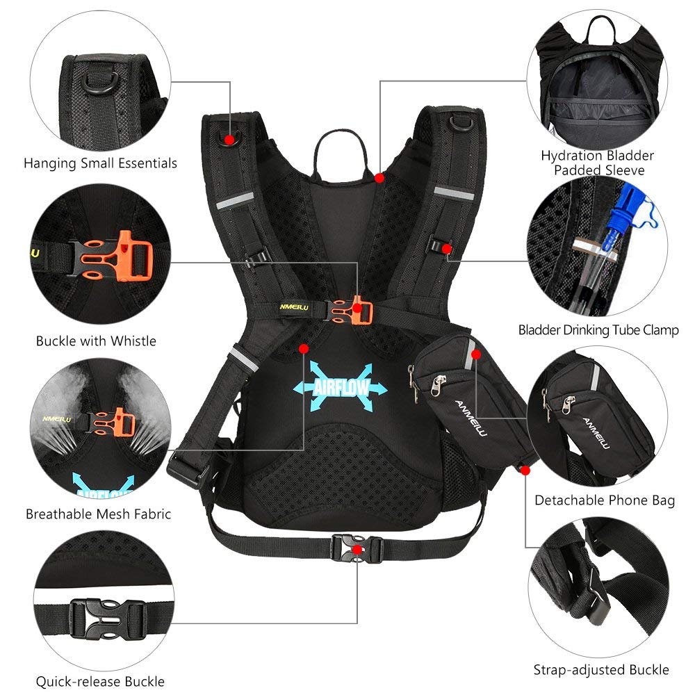Lixada 18L/28L Lightweight Hiking Backpack for Men & Women - Waterproof Rain Cover, USB Charging Port, Helmet Holder - Perfect for Trekking, Cycling, Camping & Outdoor Adventures