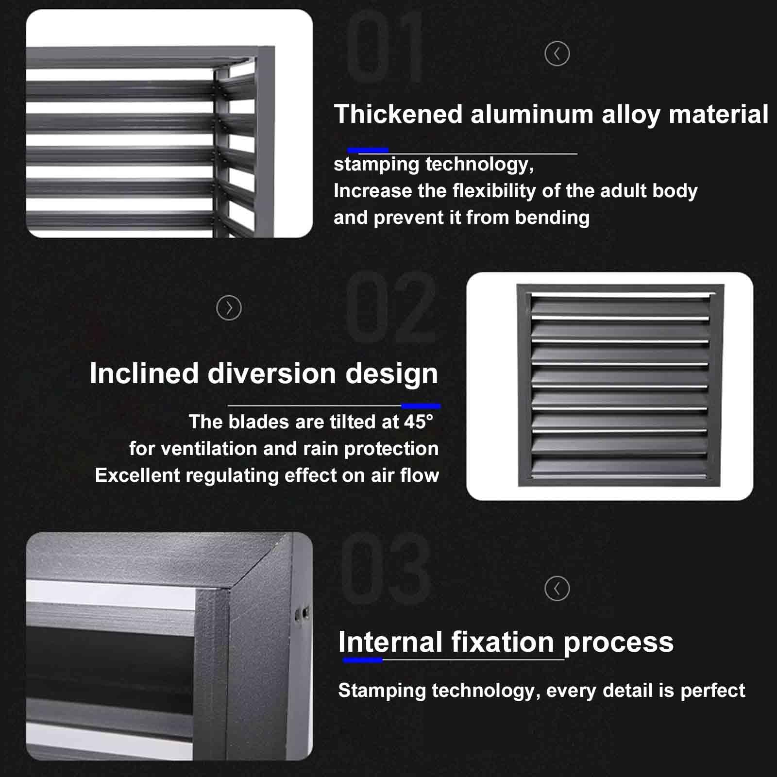 Mini Split Air Conditioner Cover - Aluminum Shutter Privacy Fence for Outdoor AC Units | Apartment Exterior Wall AC Rack | Durable & Stylish Solution for Courtyards, Patios & Outdoor Spaces