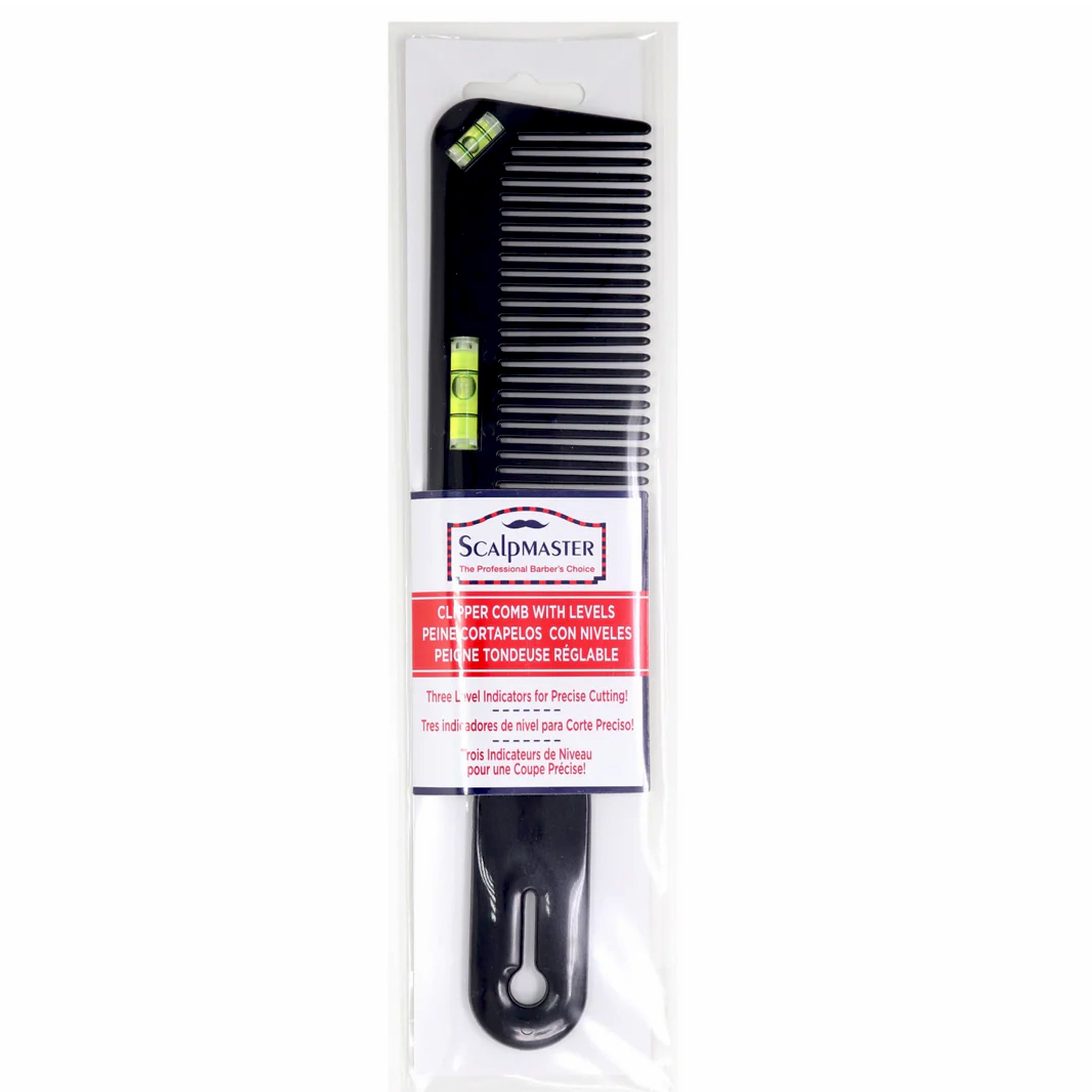 Scalpmaster Professional Hair Clipper Comb with Level Blending Technology - Flat Top Styling Comb for Barbers & Home Use (1 Count) - Perfect for Fades, Buzz Cuts & Precision Haircuts