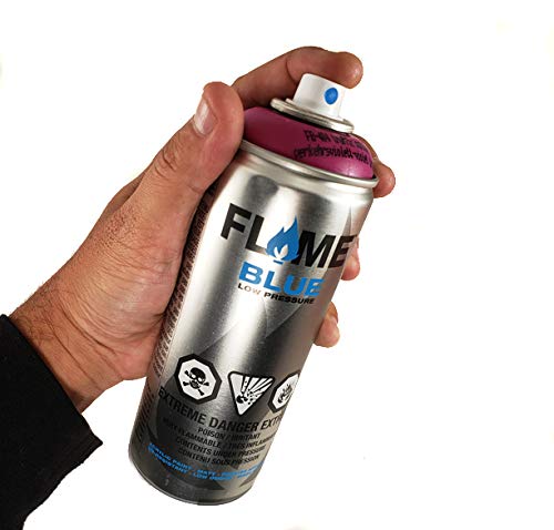 Molotow Blue Low-Pressure Matte Graffiti Spray Paint Set - 12 Vibrant Colors for Street Art, Murals & DIY Projects