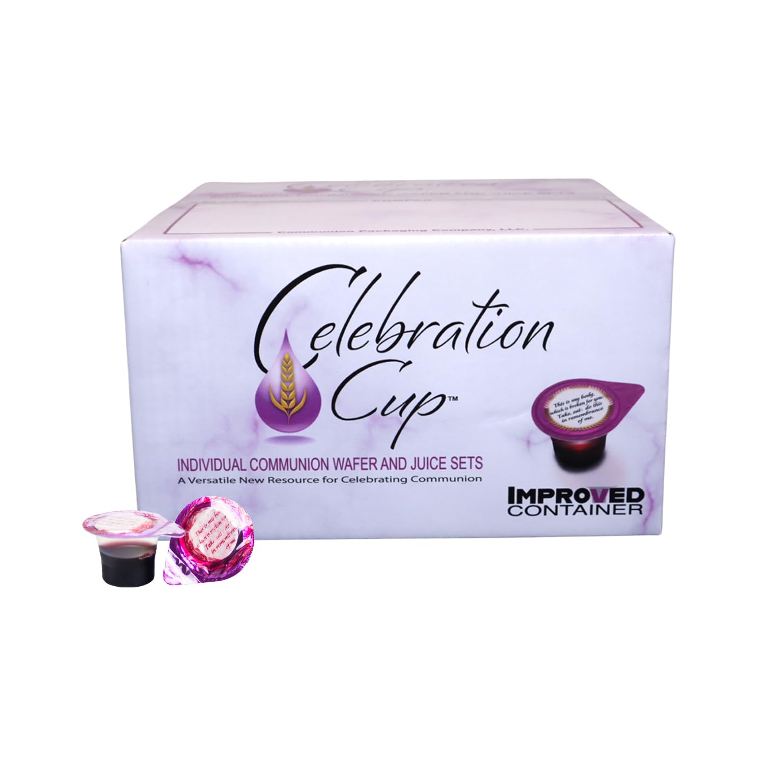 Prefilled Communion Cups with Pure Concordia Grape Juice & Wafer Set - 100 Pack for Church Services, Christian Ceremonies, and First Holy Communion Celebrations