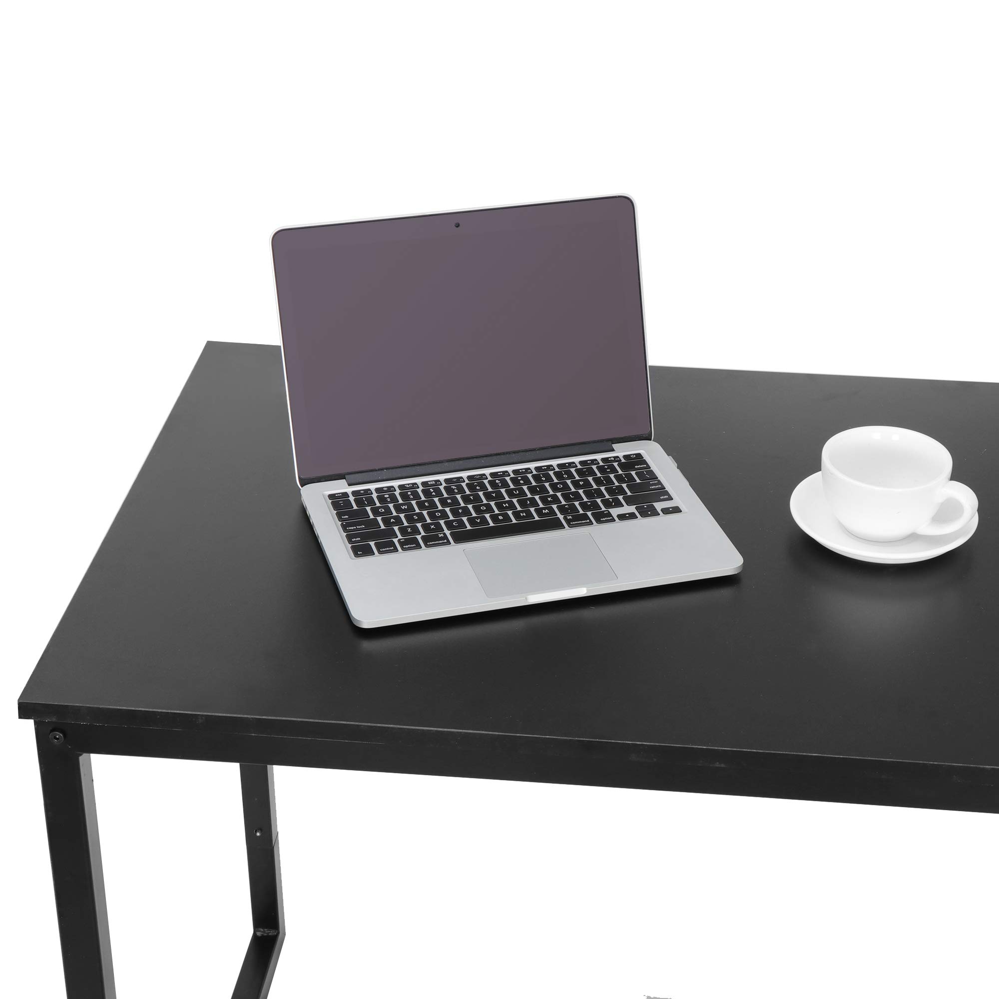 ZENY 55 Inch Computer Desk - Modern Simple Office Desk for Gaming, Writing, PC & Laptop Work, Study & Student Use (Black) | Perfect for Home Office, Dorm Room & Small Spaces