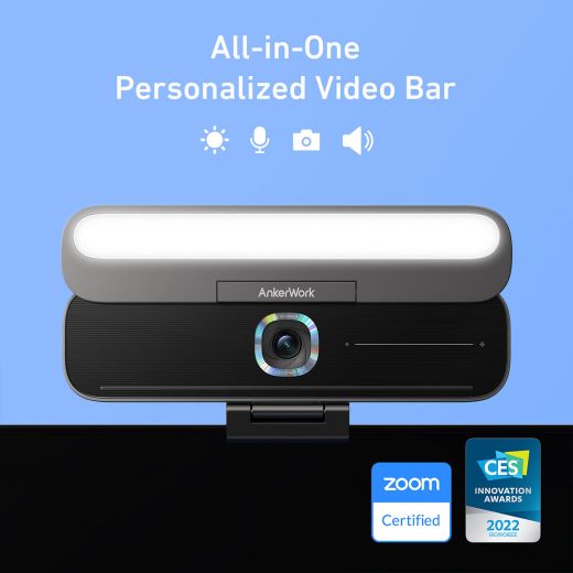 Anker PowerConf B600 All-in-One Video Conference Bar with 4K Webcam & Noise Reduction - Perfect for Home Office, Zoom Meetings & Remote Work