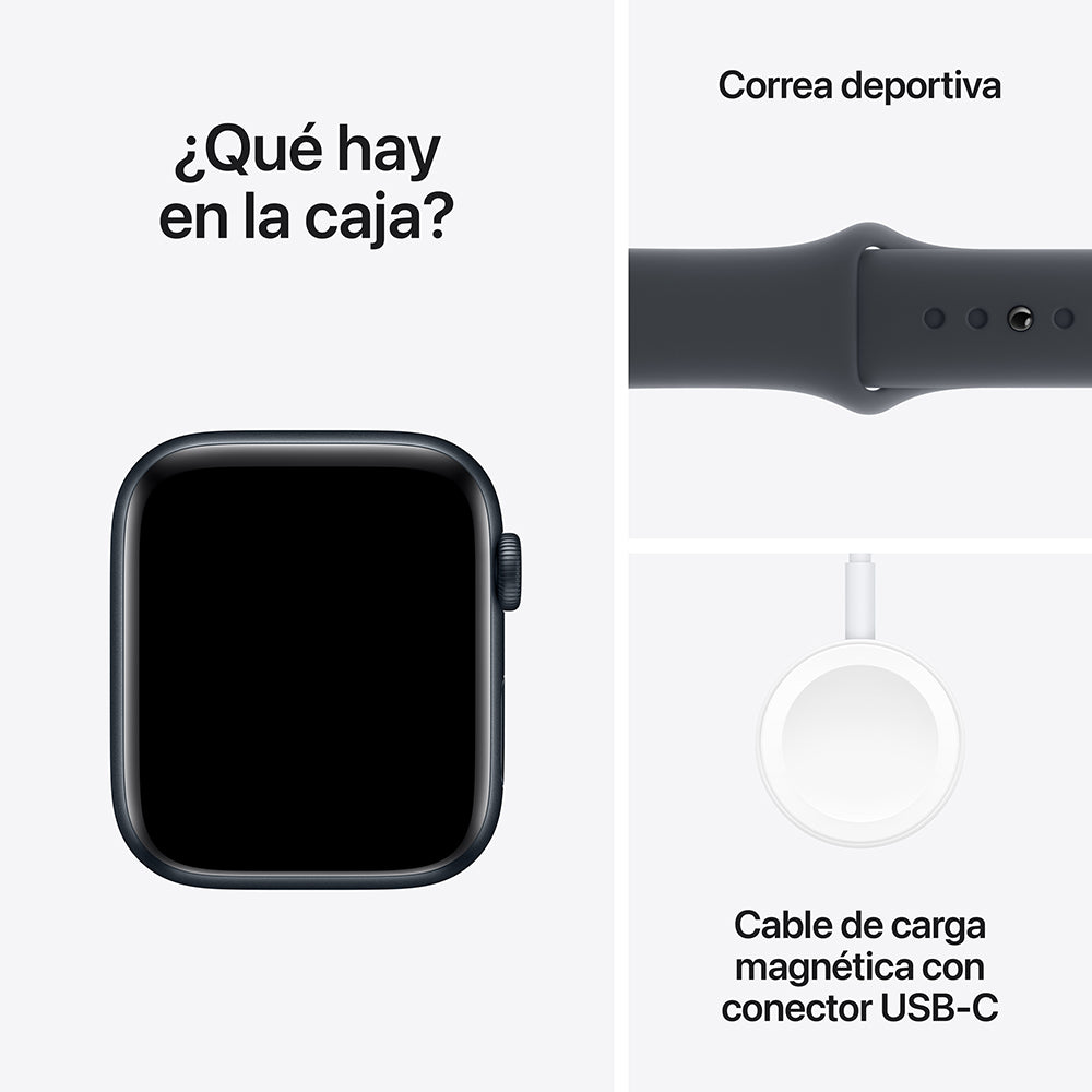 Apple Watch SE GPS 44mm Midnight Aluminum Case with Midnight Sport Band S/M - Perfect for Fitness Tracking, Workouts & Everyday Wear